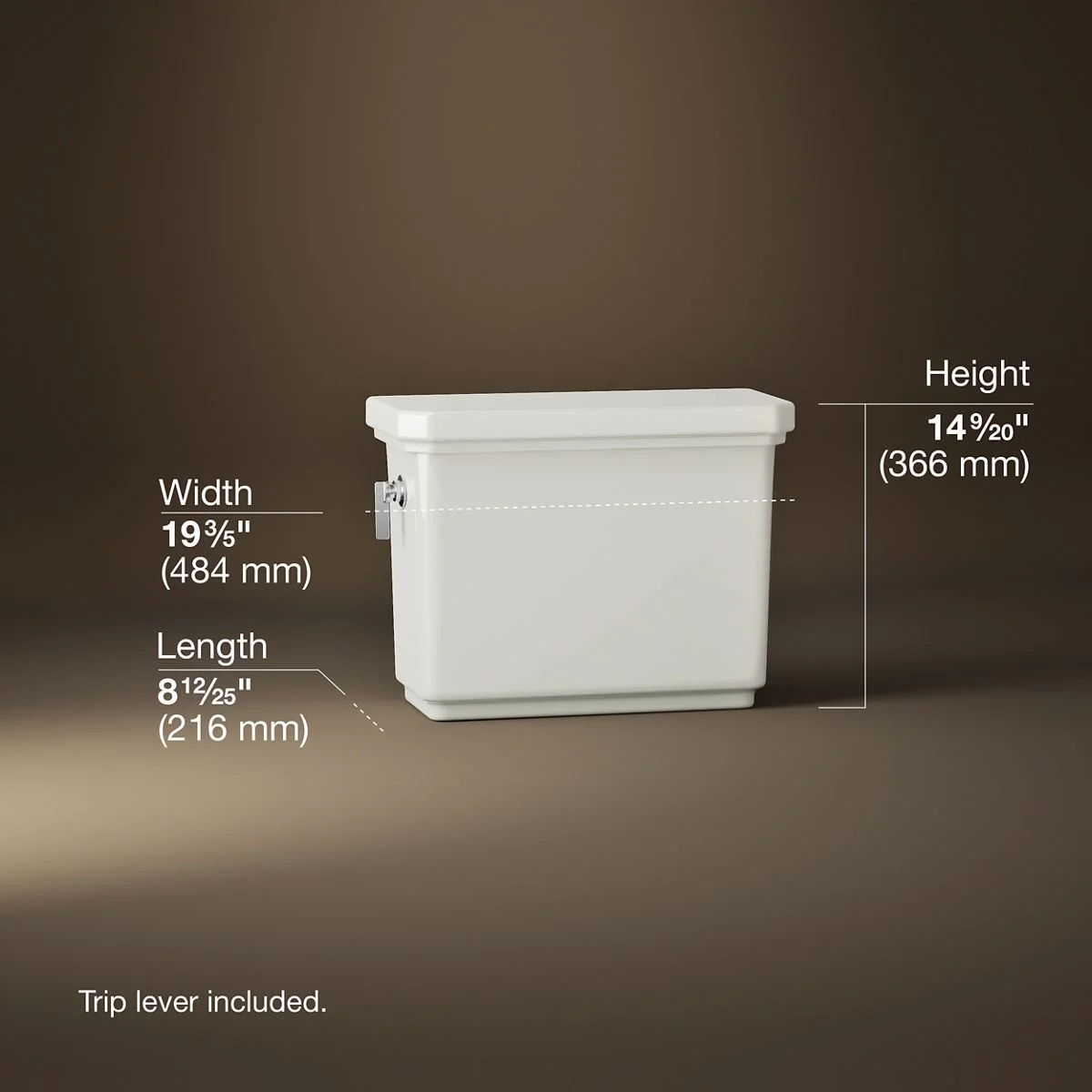KOHLER K-35956 Claude Toilet tank, 1.28 gpf - Image 6