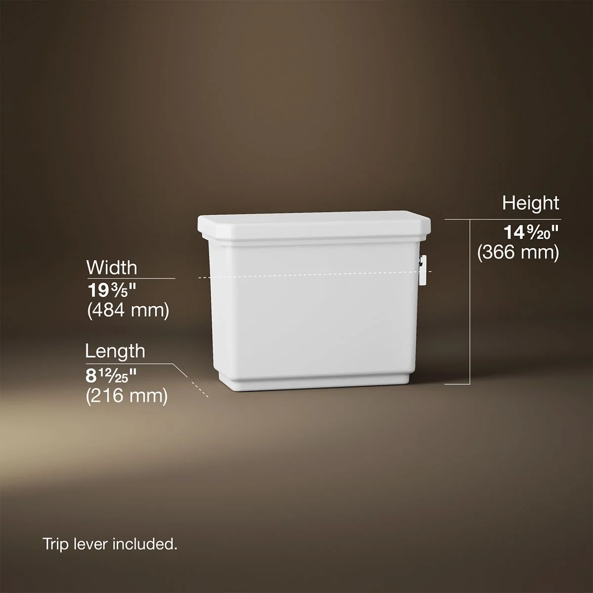KOHLER K-35956-RA Claude Toilet tank, 1.28 gpf - Image 6