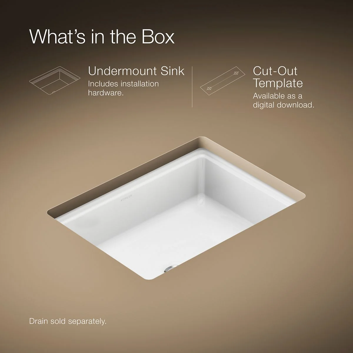 KOHLER K-38569 Claude 19-13/16" rectangular undermount bathroom sink - Image 10
