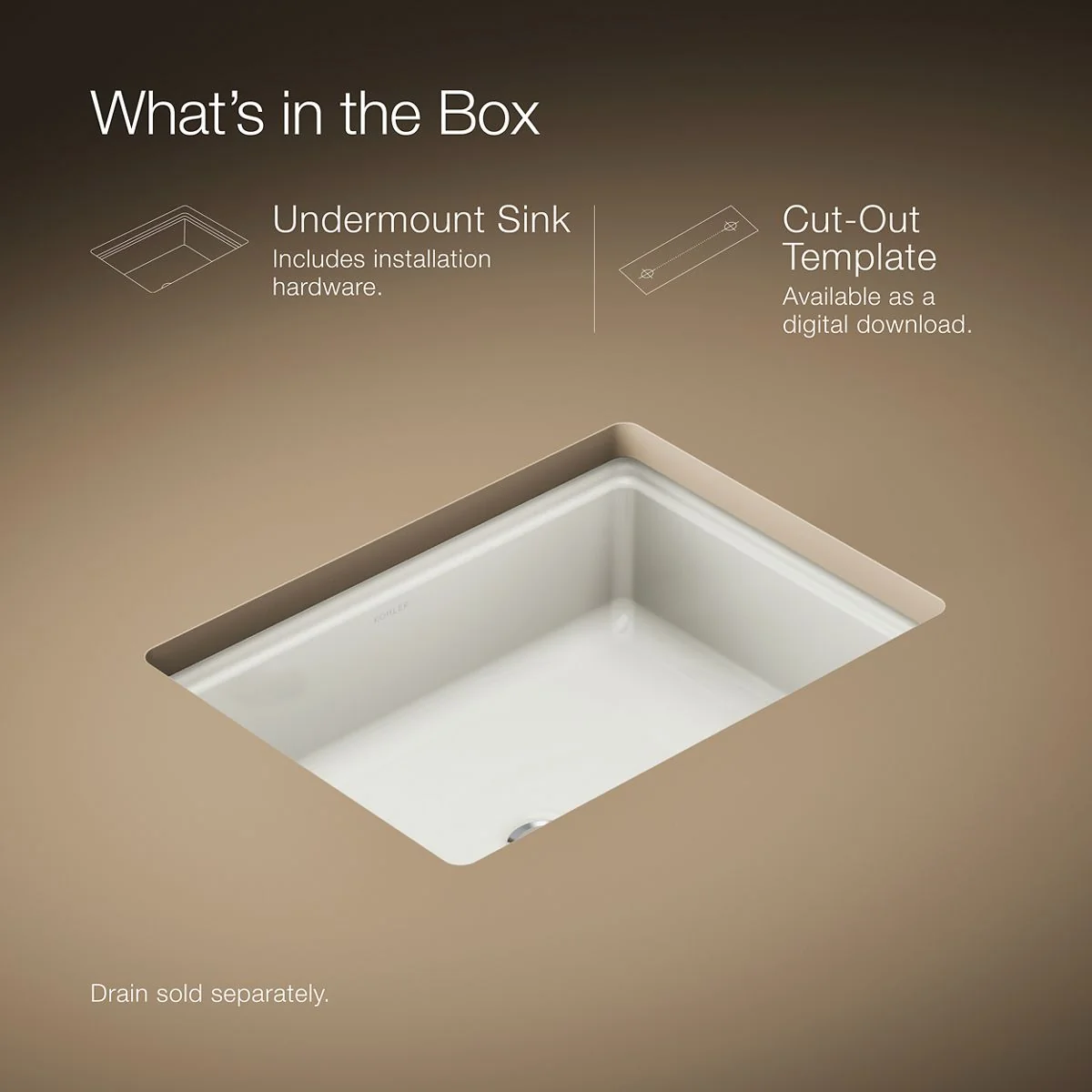 KOHLER K-38569 Claude 19-13/16" rectangular undermount bathroom sink - Image 5