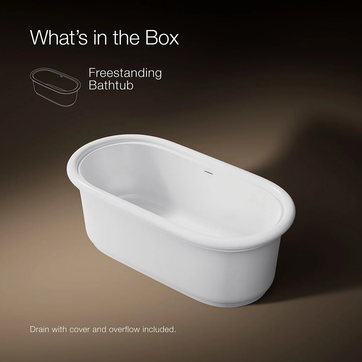 KOHLER K-38859 Claude 65-3/4" x 33-1/2" freestanding bath - Image 10