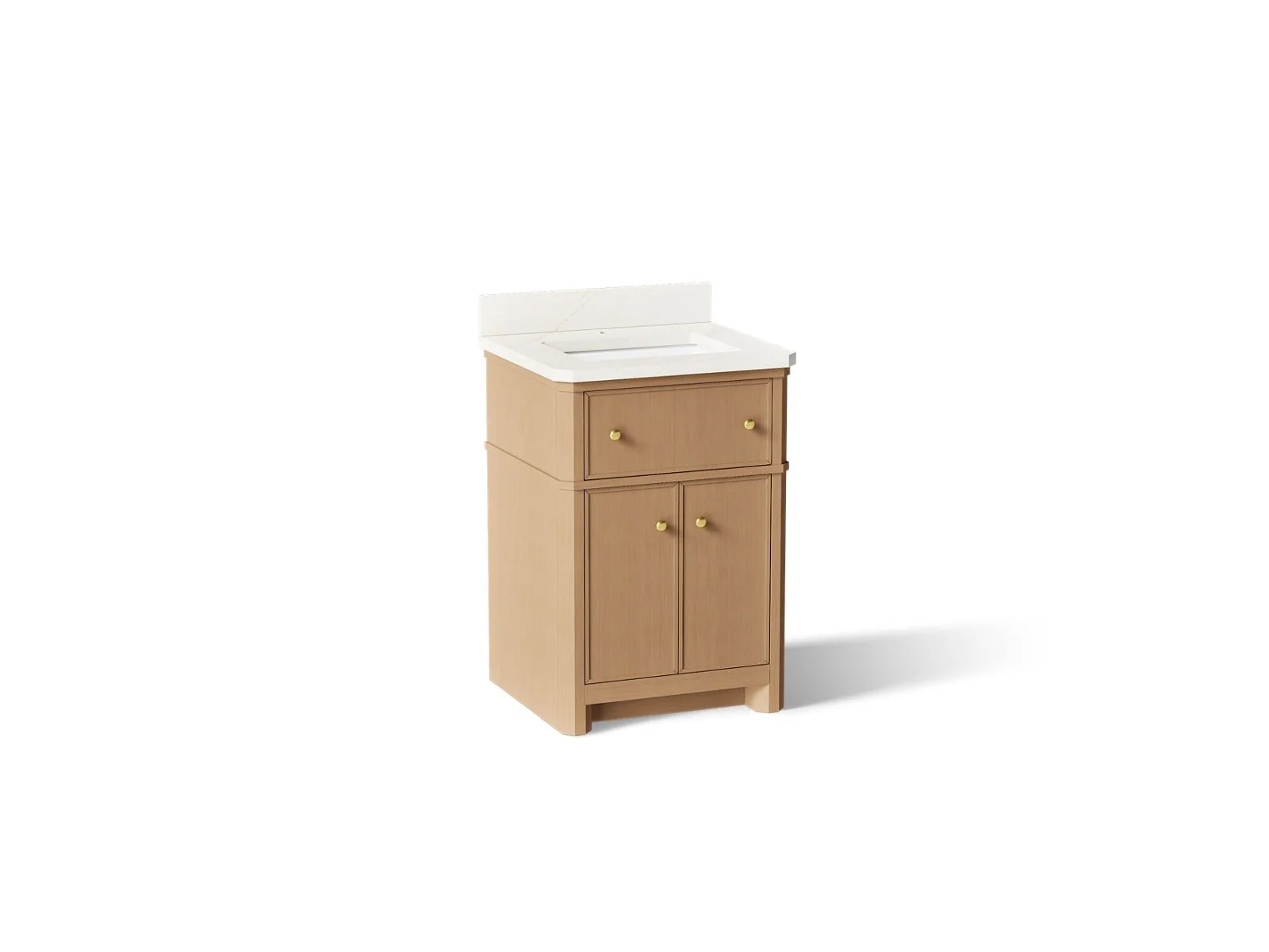 KOHLER K-39305 Claude 24" bathroom vanity cabinet with sink and quartz top - Image 7