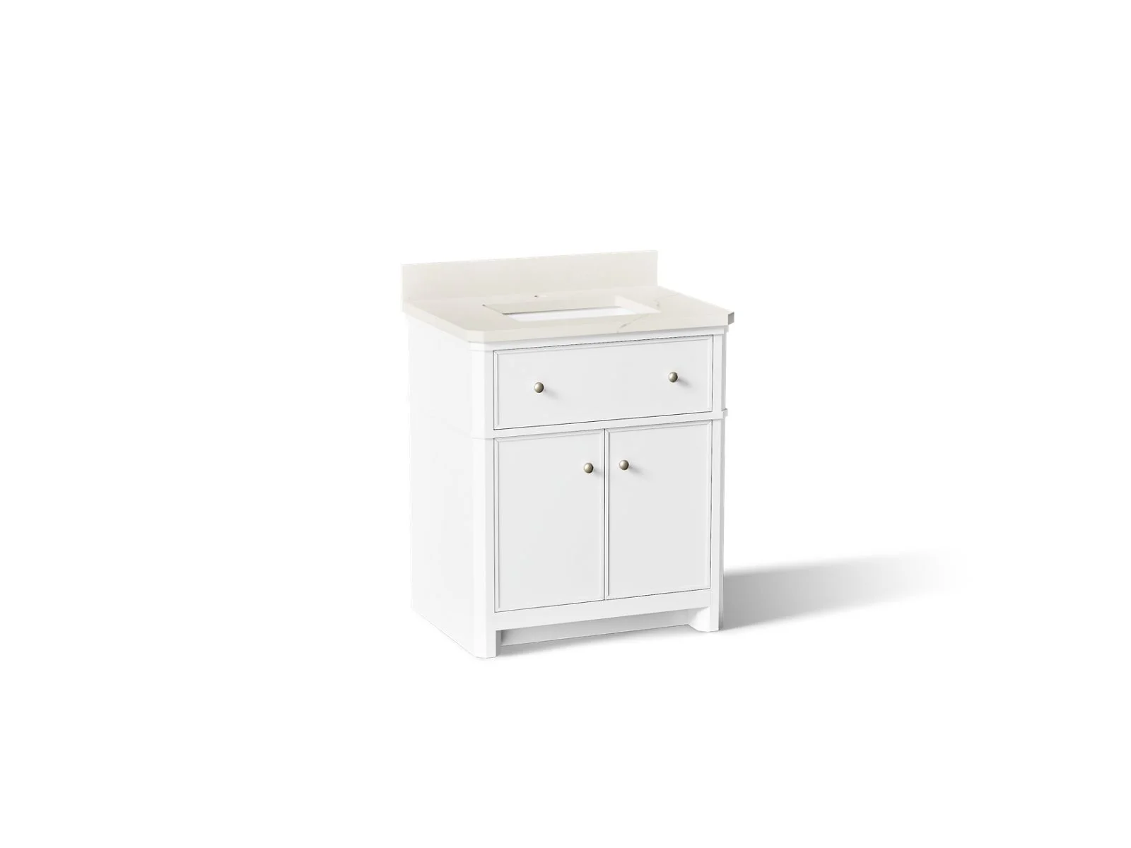 KOHLER K-39306 Claude 30" bathroom vanity cabinet with sink and quartz top - Image 4