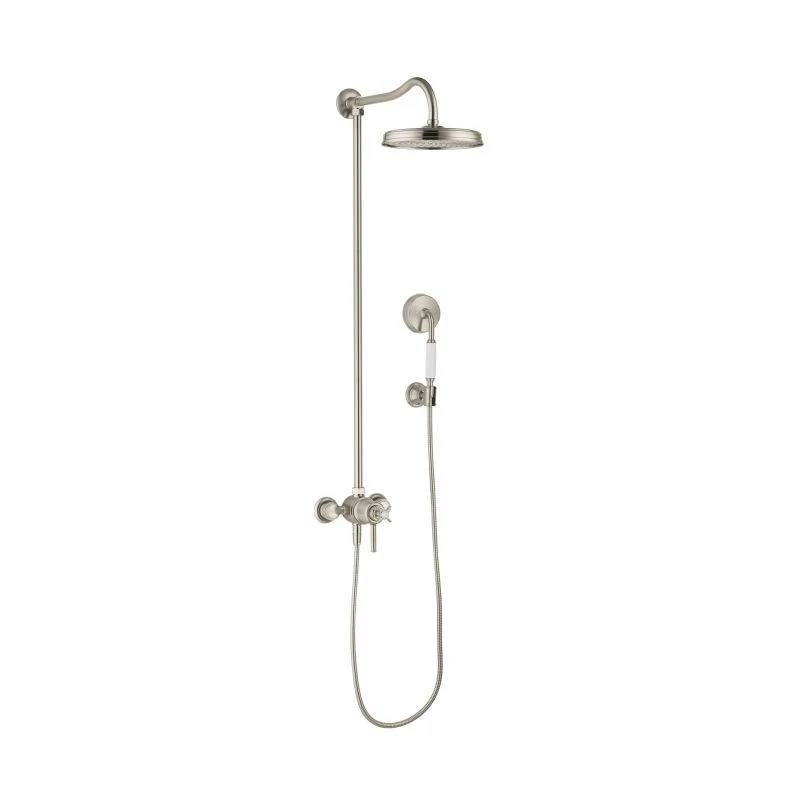 AXOR 16570001 Montreux Showerpipe Shower System with 6 Hose Handshower Holder Shower Head and Handshower in Chrome - Image 2