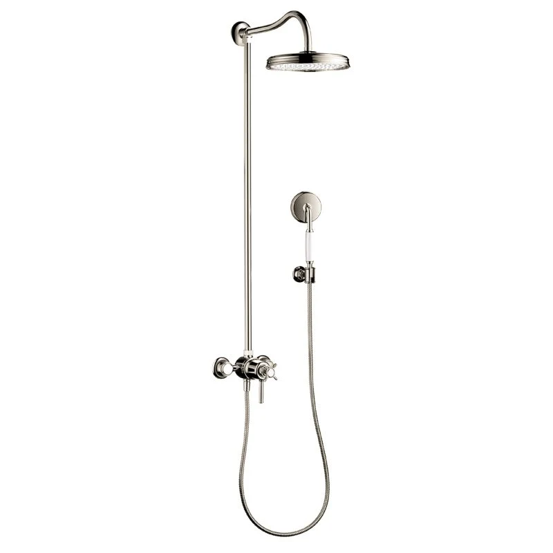 AXOR 16570001 Montreux Showerpipe Shower System with 6 Hose Handshower Holder Shower Head and Handshower in Chrome - Image 3