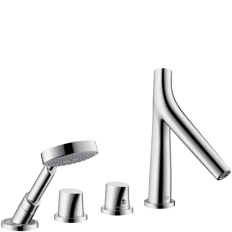 AXOR 12425001 track Organic 4-Hole Roman Tub Set Trim with 2.0 GPM Handshower