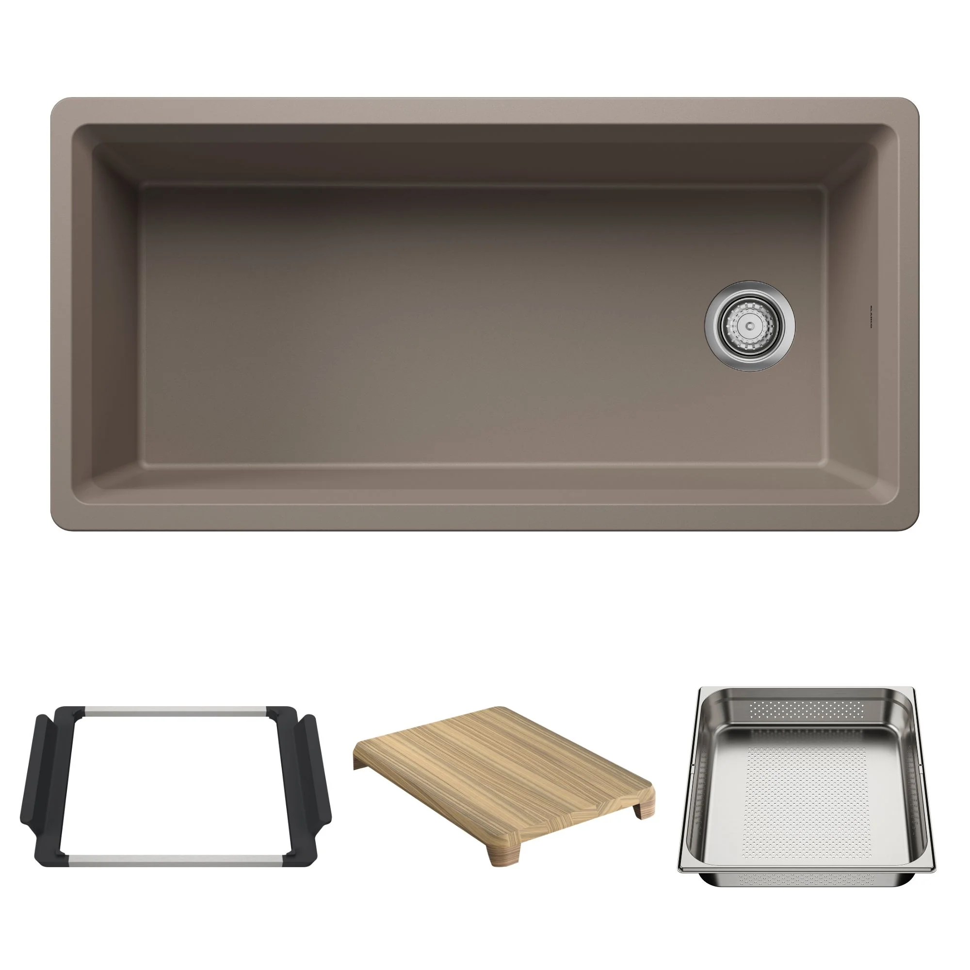 BLANCO Inteos SILGRANIT 39" Single Bowl Reversible Undermount Workstation Kitchen Sink - Image 8