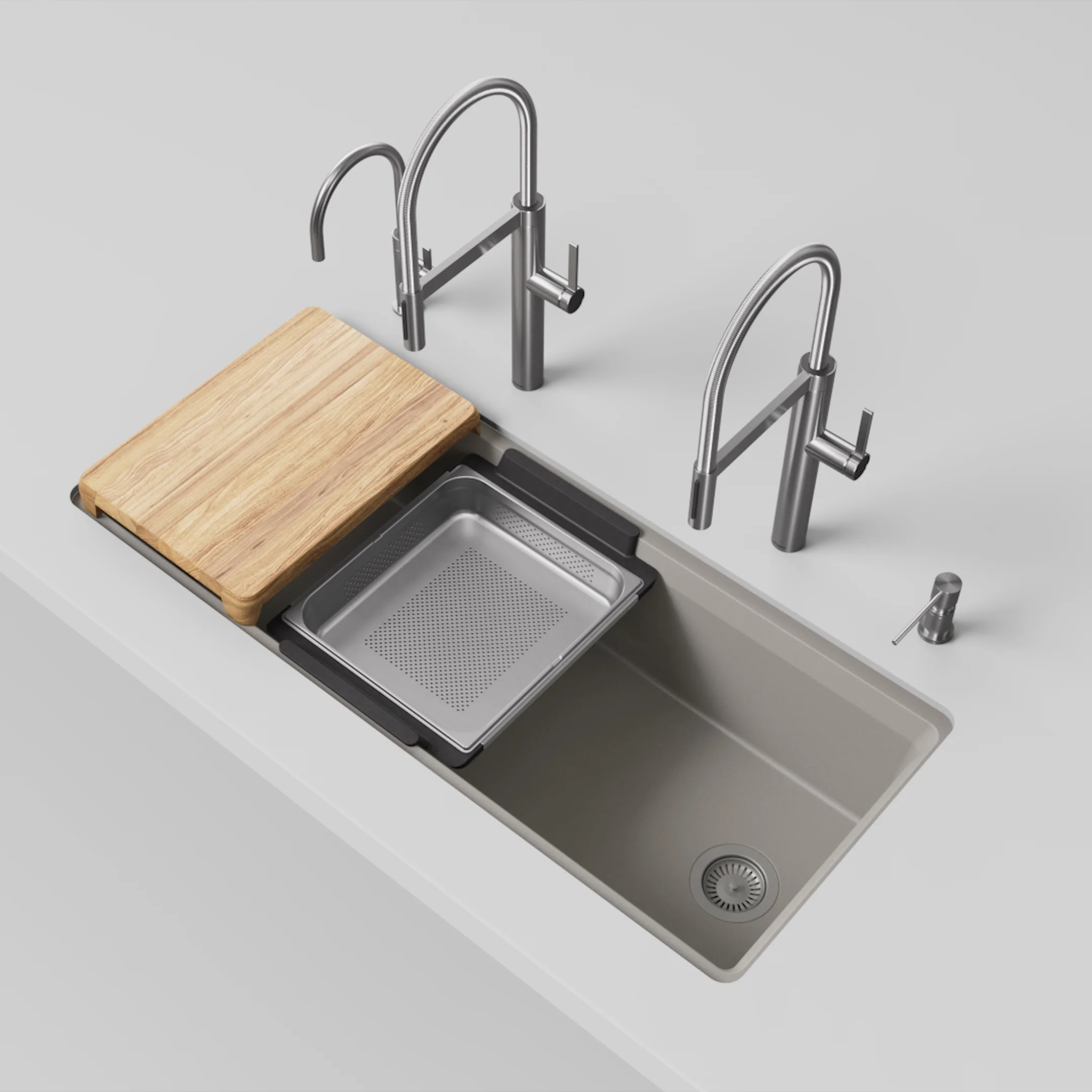 BLANCO Inteos SILGRANIT 45" Single Bowl Reversible Undermount Workstation Kitchen Sink - Image 29