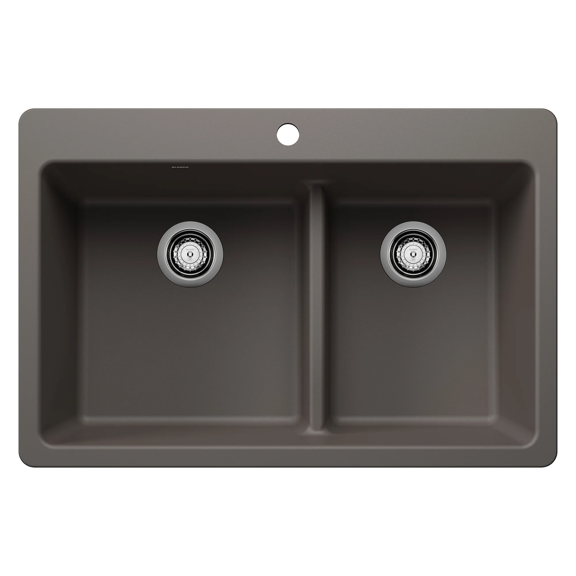 BLANCO Liven SILGRANIT 33" 60/40 Double Bowl Dual Mount Kitchen Sink with Low Divide - Image 2