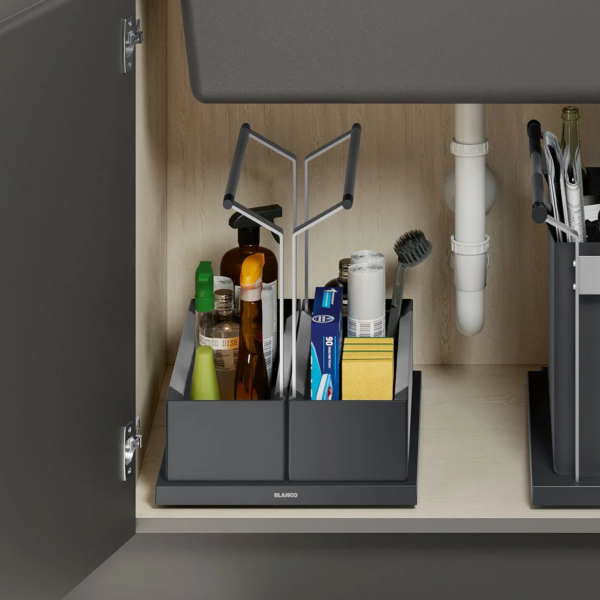 BLANCO Under Kitchen Sink Cabinet Storage Caddy - Double - Image 10
