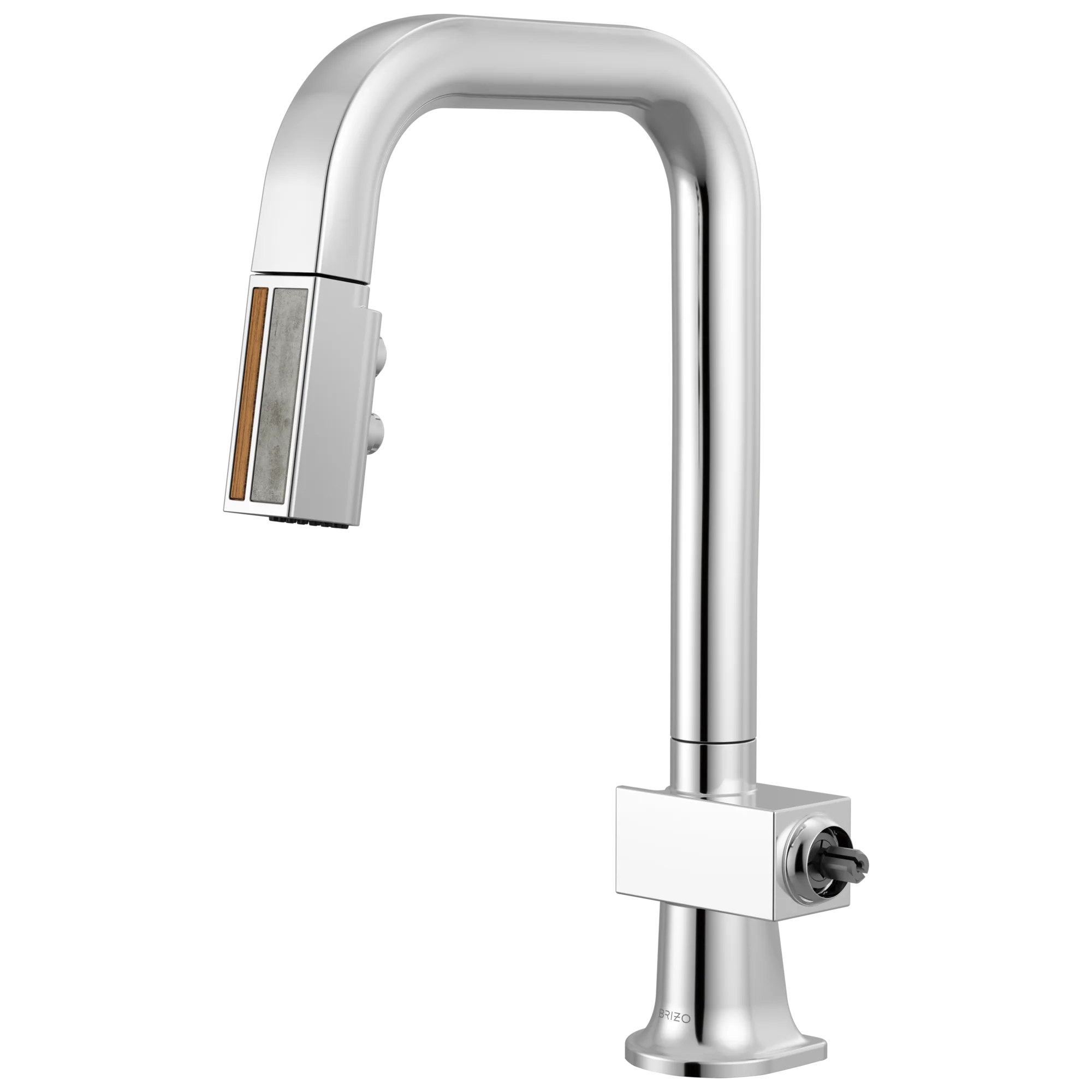 Brizo Frank Lloyd Wright 63923LF Pull-Down Prep Faucet with Square Spout and Wood/Concrete Wand - Less Handle