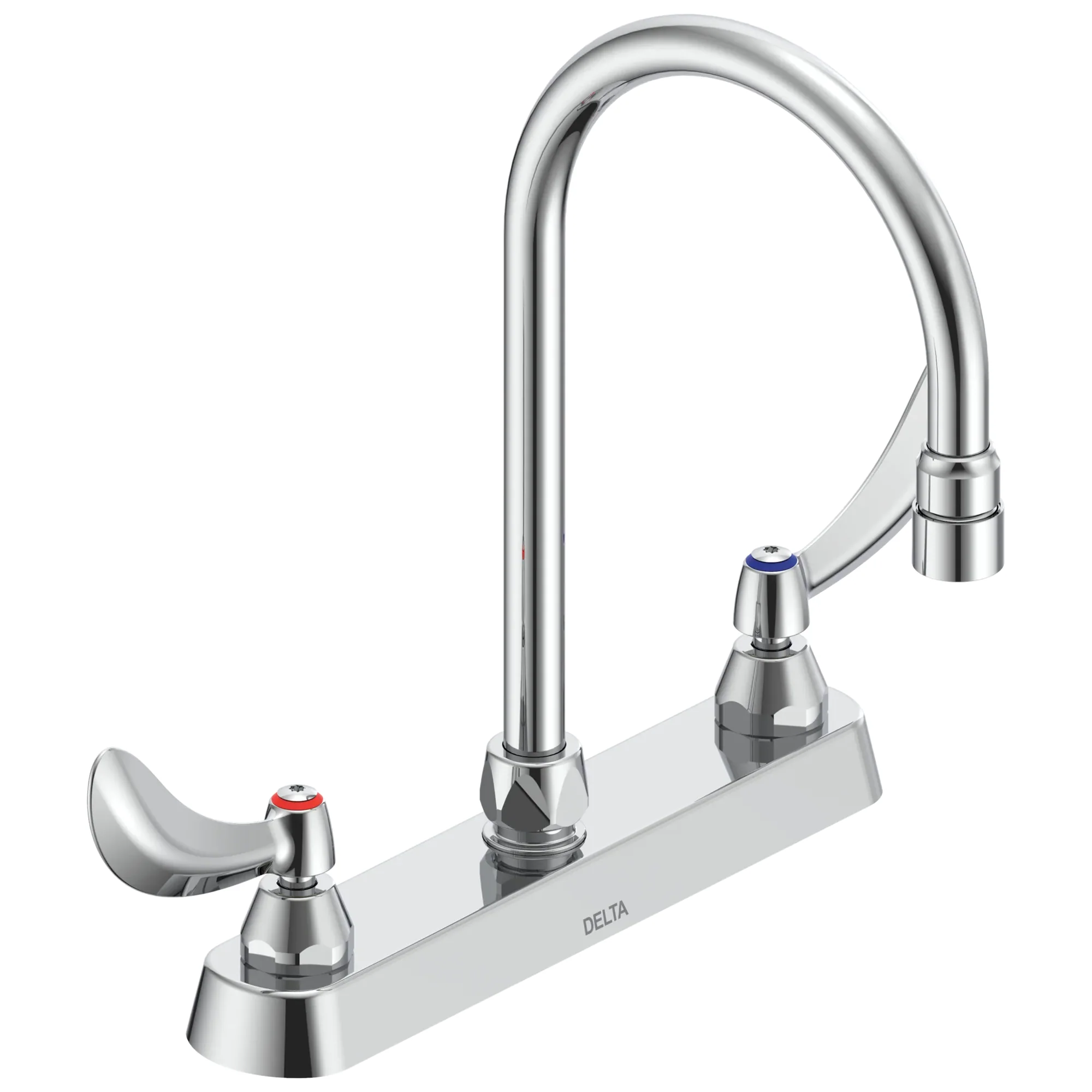 Commercial 26T3 26T3924 Two Handle 8 In Cast Deck-Mount Faucet