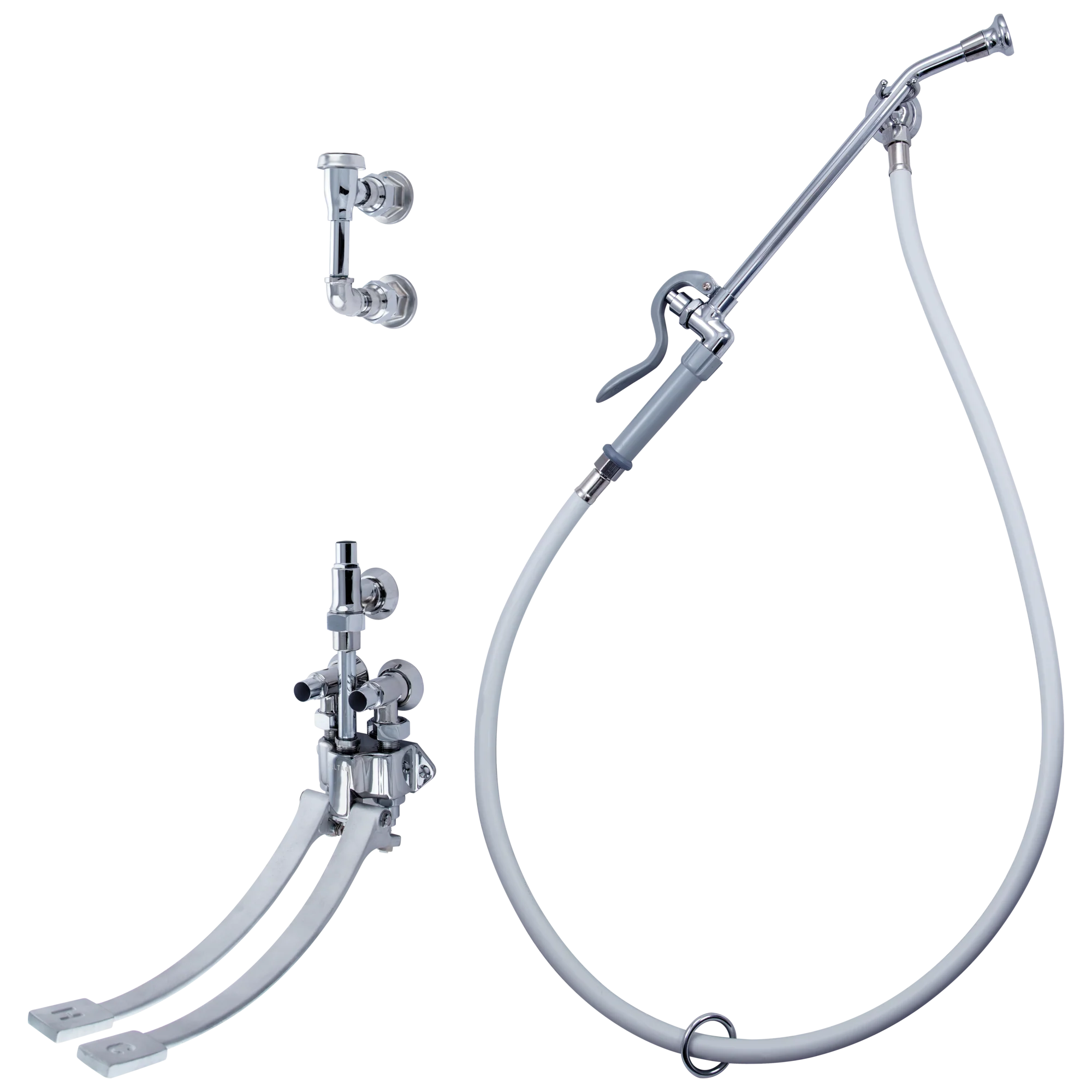 Commercial 54T1 54T1434A Wall-Mount Bedpan Cleanser Double-Pedal Mixing Valve