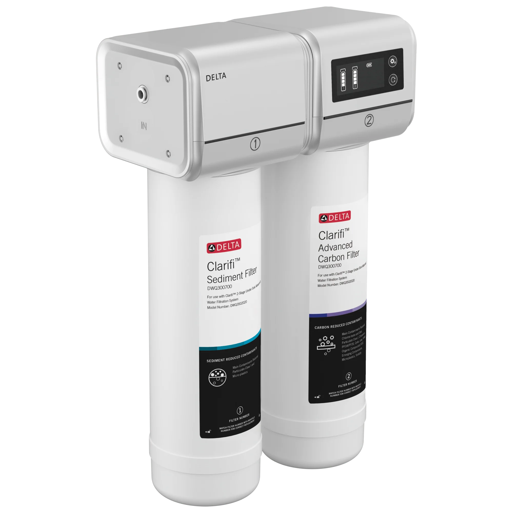 Delta Clarifi DWQ3502020 2-Stage Under Sink Advanced Water Filtration System