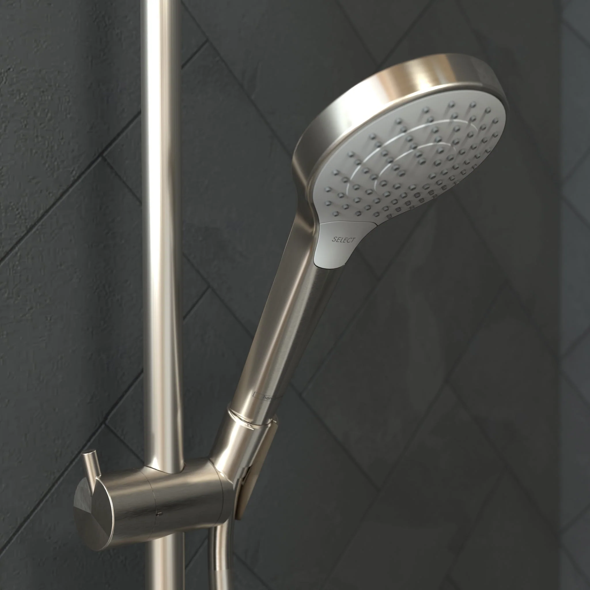 hansgrohe 26803401 Croma Select S 2.5 GPM Vario-Function Handshower with Select and Quick Clean Technologies in Chrome/White - Image 4