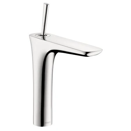 hansgrohe 15081001 Pura Vida 1.2 GPM Single Hole Bathroom Faucet with Eco Right Quick Clean and ComForteone Technologies - Less Drain Assembly in Chrome