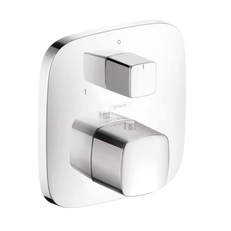 hansgrohe 15771001 Pura Vida Thermostatic Valve Trim with Integrated Diverter and Volume Controls - Less Valve in Chrome