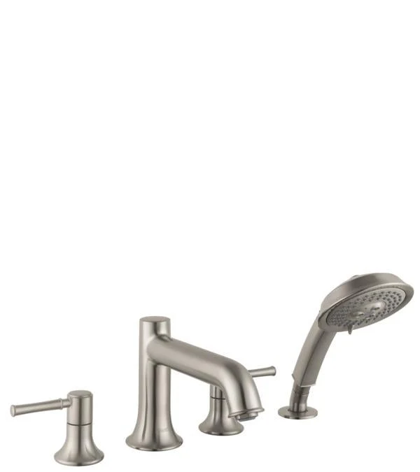 hansgrohe 14314001 Talis C Roman Tub Filler Faucet with Diverter Metal Lever Handles and 2.0 GPM Multi Function Hand Shower Less Valve in Chrome - Image 2