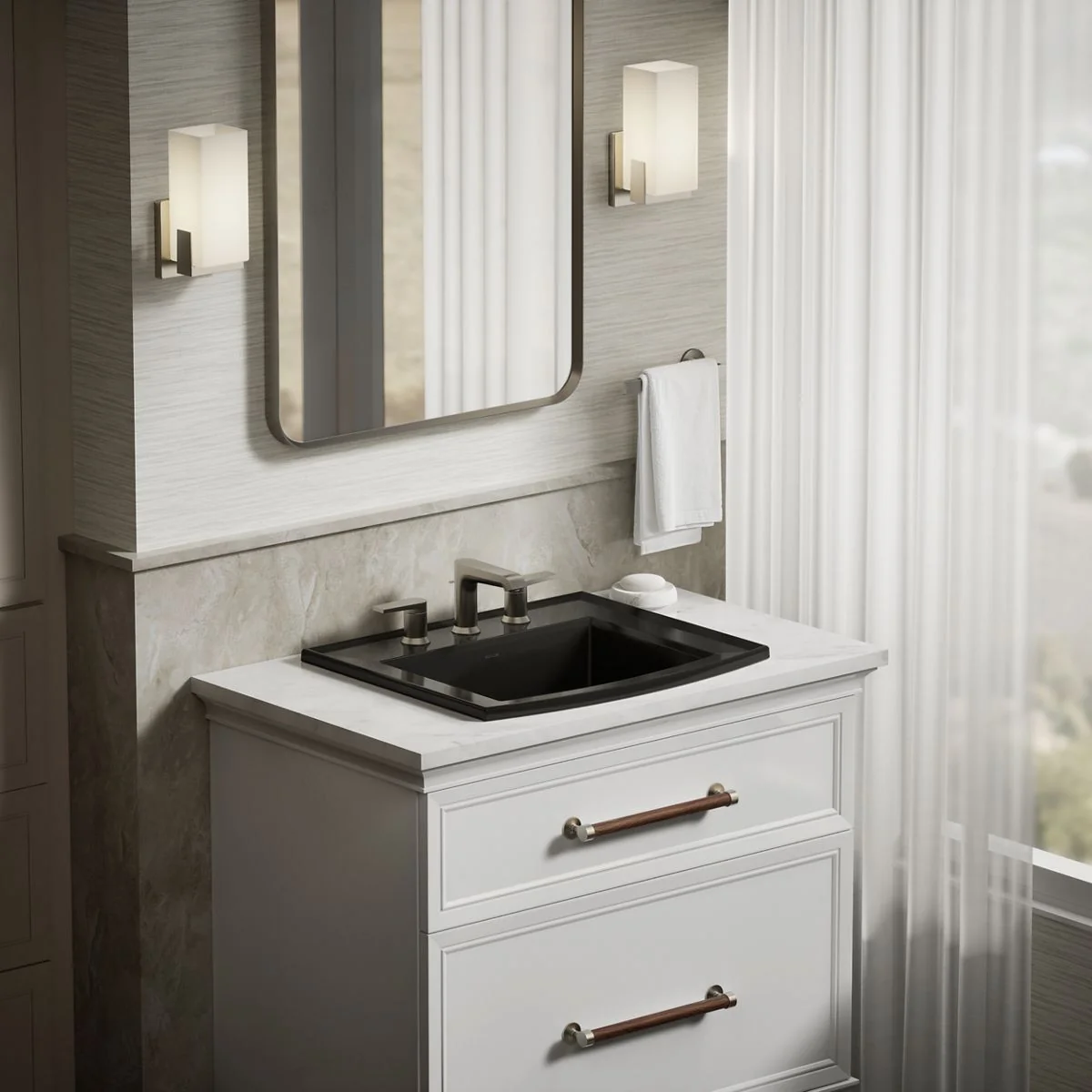 KOHLER K-2356-8 Archer 22-3/4" rectangular drop-in bathroom sink - Image 17