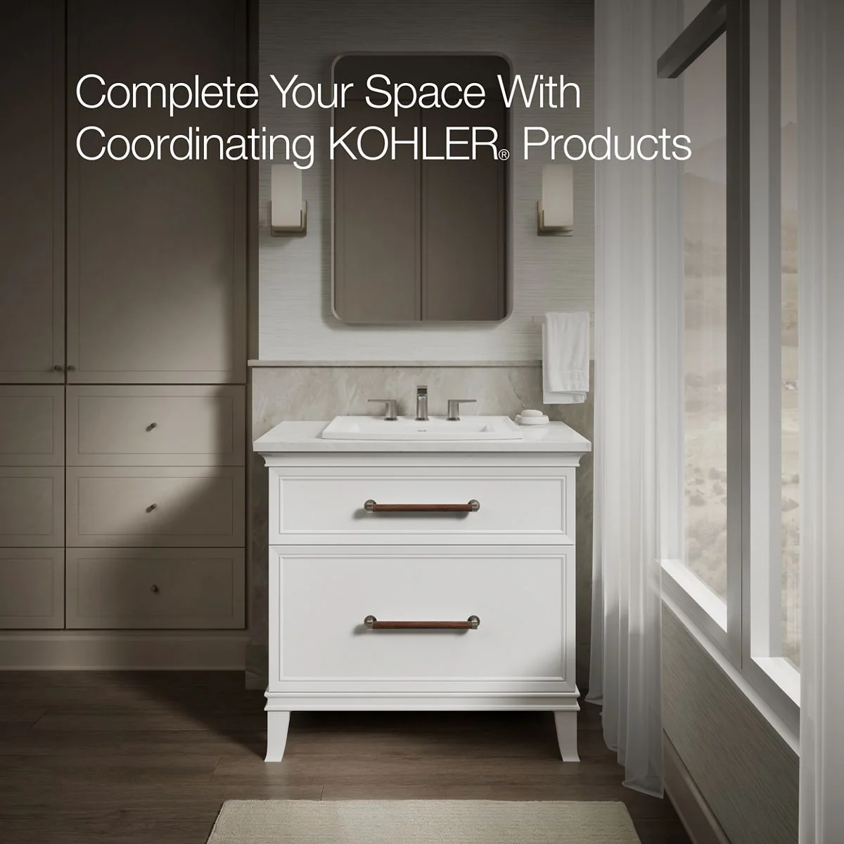 KOHLER K-2356-8 Archer 22-3/4" rectangular drop-in bathroom sink - Image 24