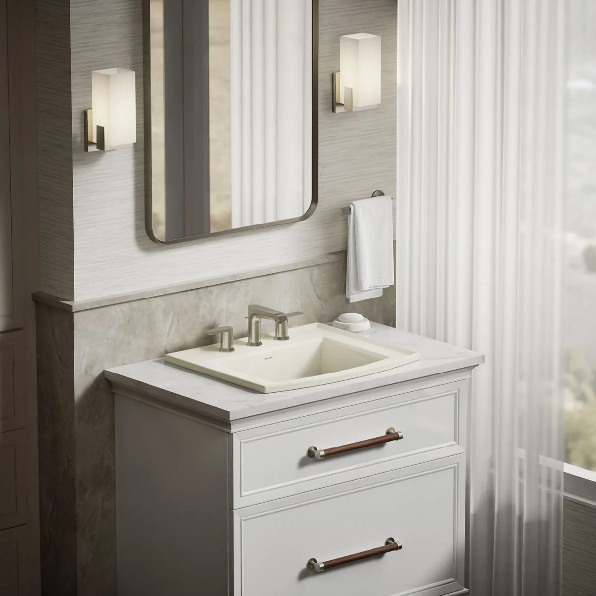 KOHLER K-2356-8 Archer 22-3/4" rectangular drop-in bathroom sink - Image 8