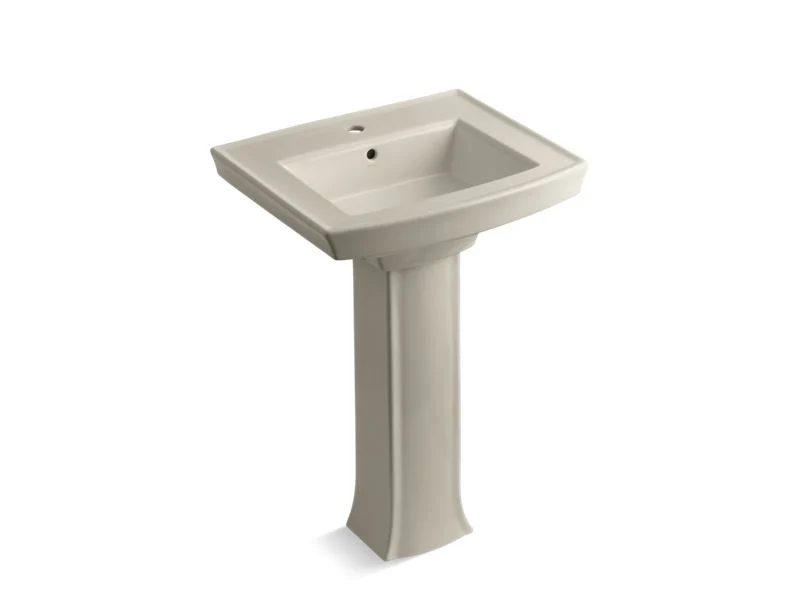 KOHLER K-2359-1 Archer 24" rectangular pedestal bathroom sink - Image 7