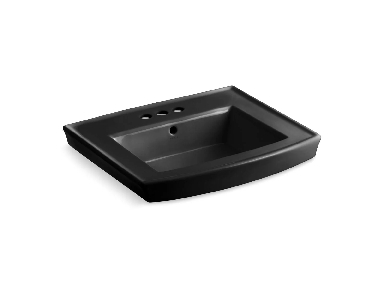 KOHLER K-2358-4 Archer 24" rectangular pedestal bathroom sink - Image 2