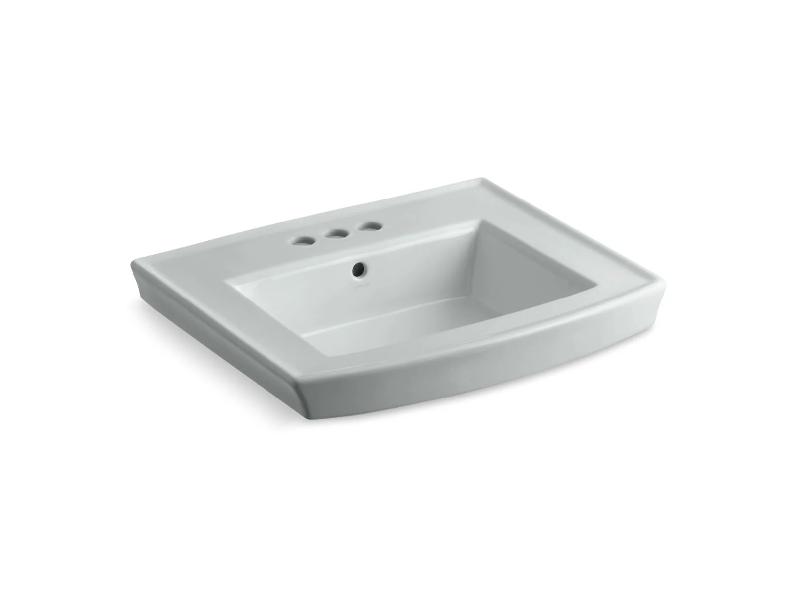 KOHLER K-2358-4 Archer 24" rectangular pedestal bathroom sink - Image 3