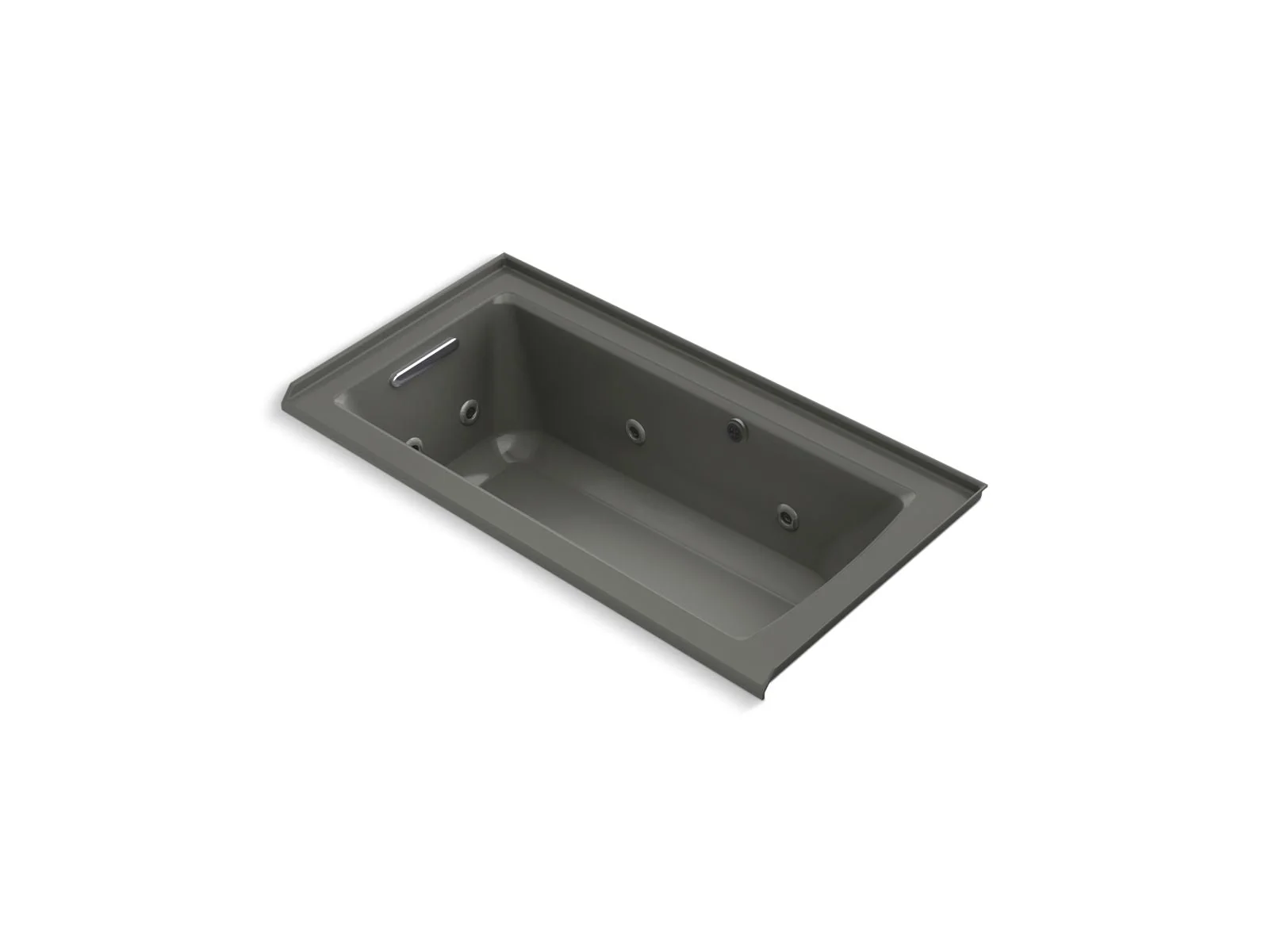 KOHLER K-1947-LW Archer 60" x 30" alcove whirlpool bath with Bask heated surface, left drain - Image 2