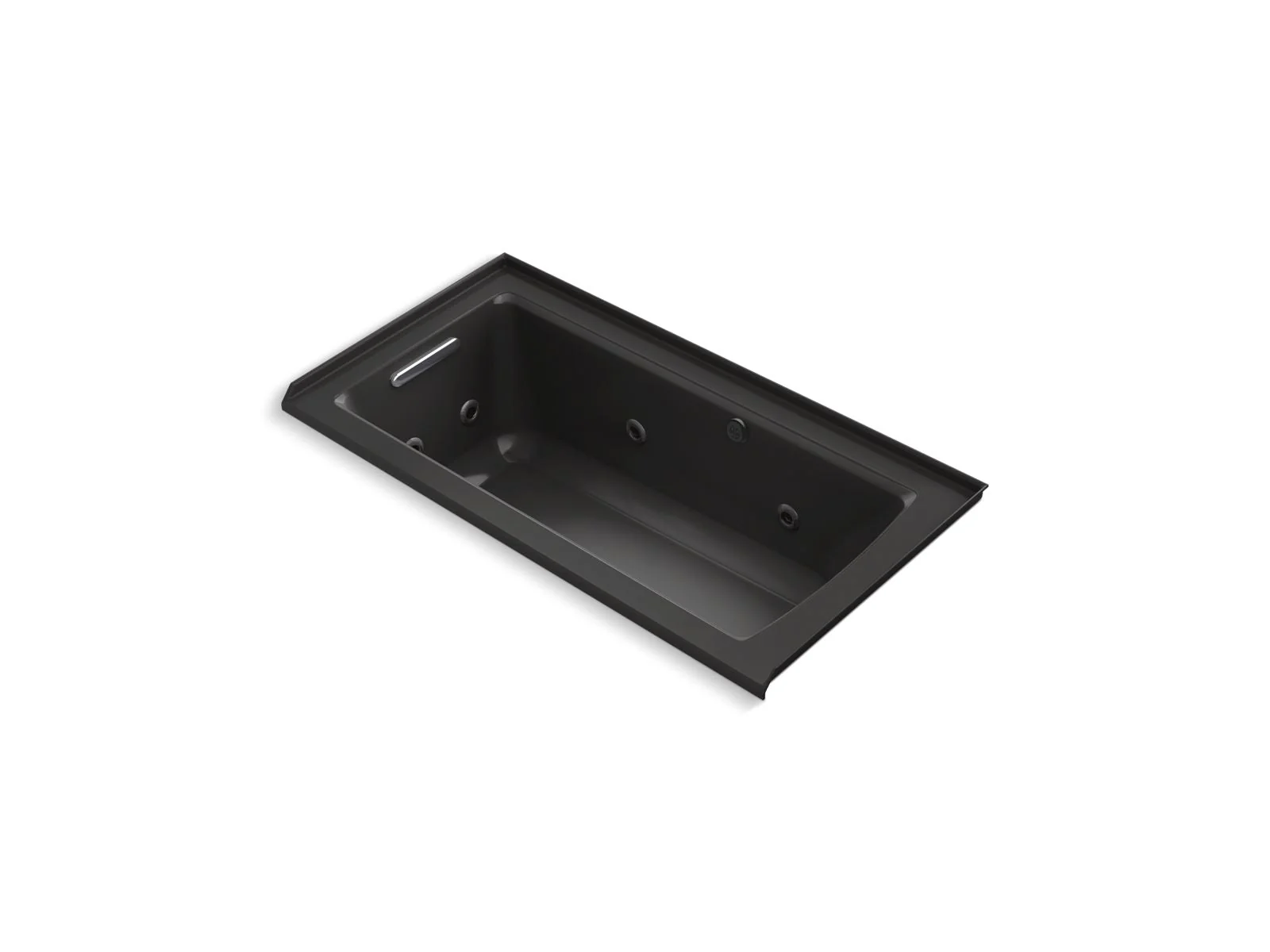 KOHLER K-1947-LW Archer 60" x 30" alcove whirlpool bath with Bask heated surface, left drain - Image 3
