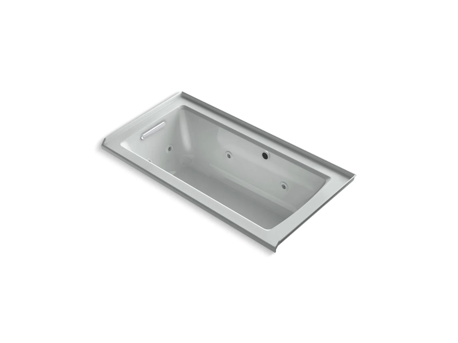 KOHLER K-1947-LW Archer 60" x 30" alcove whirlpool bath with Bask heated surface, left drain - Image 4
