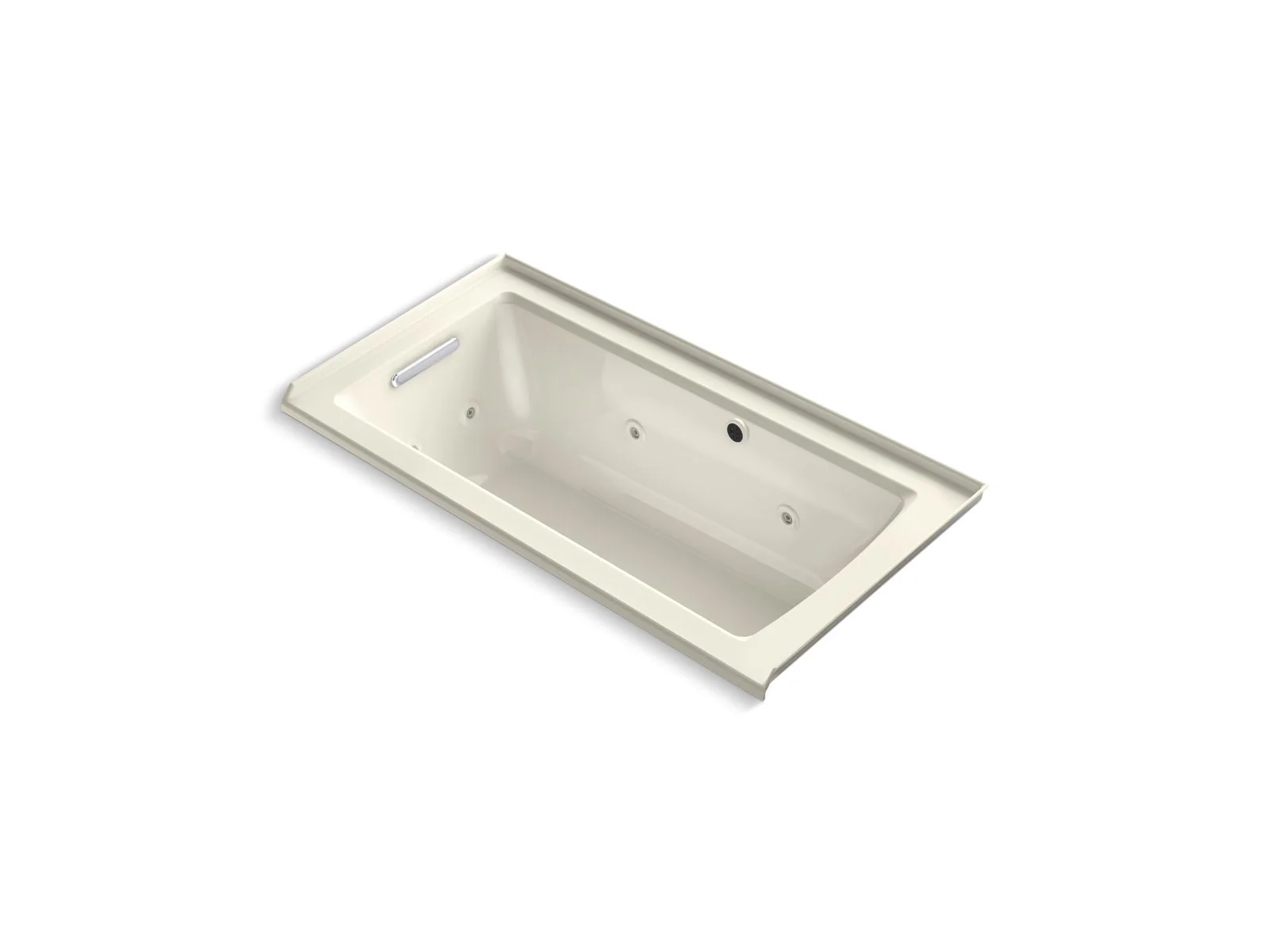 KOHLER K-1947-LW Archer 60" x 30" alcove whirlpool bath with Bask heated surface, left drain - Image 5