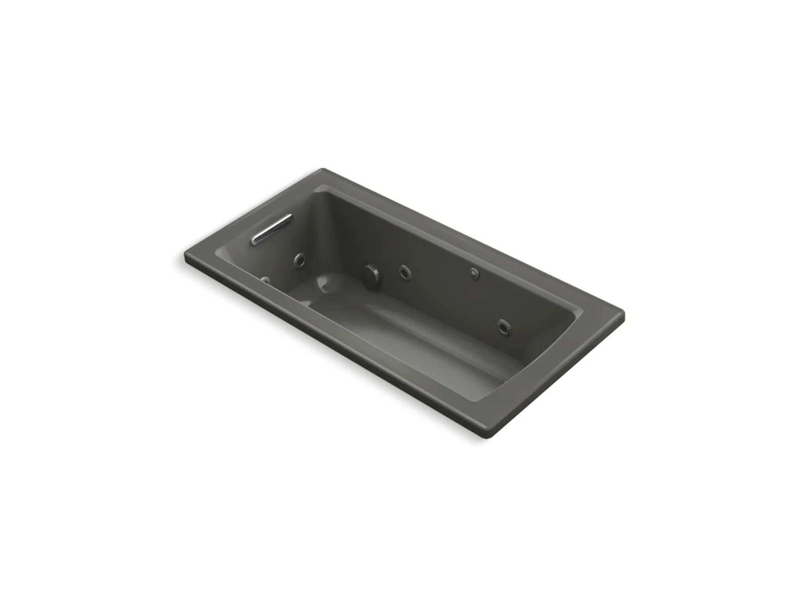 KOHLER K-1947-W1 Archer 60" x 30" drop-in whirlpool bath with Bask heated surface - Image 2