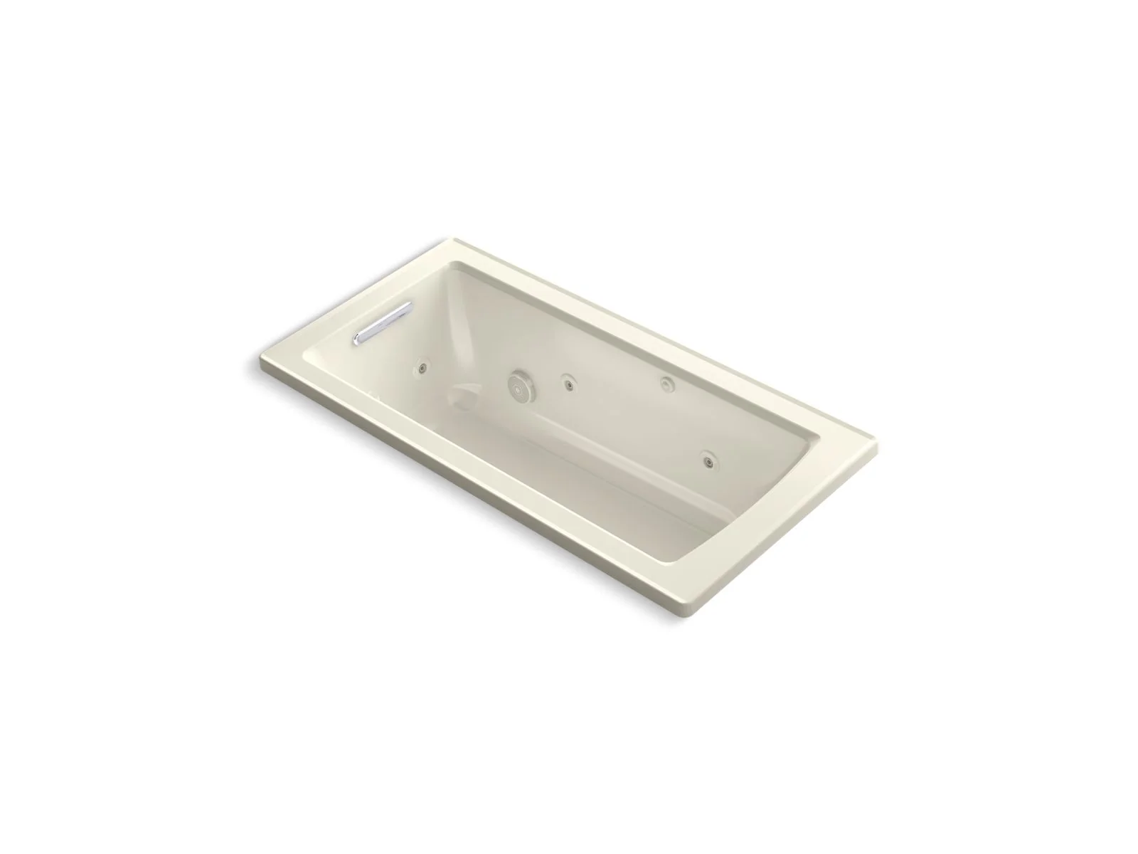 KOHLER K-1947-H Archer 60" x 30" drop-in whirlpool bath with heat and Comfort Depth design - Image 5