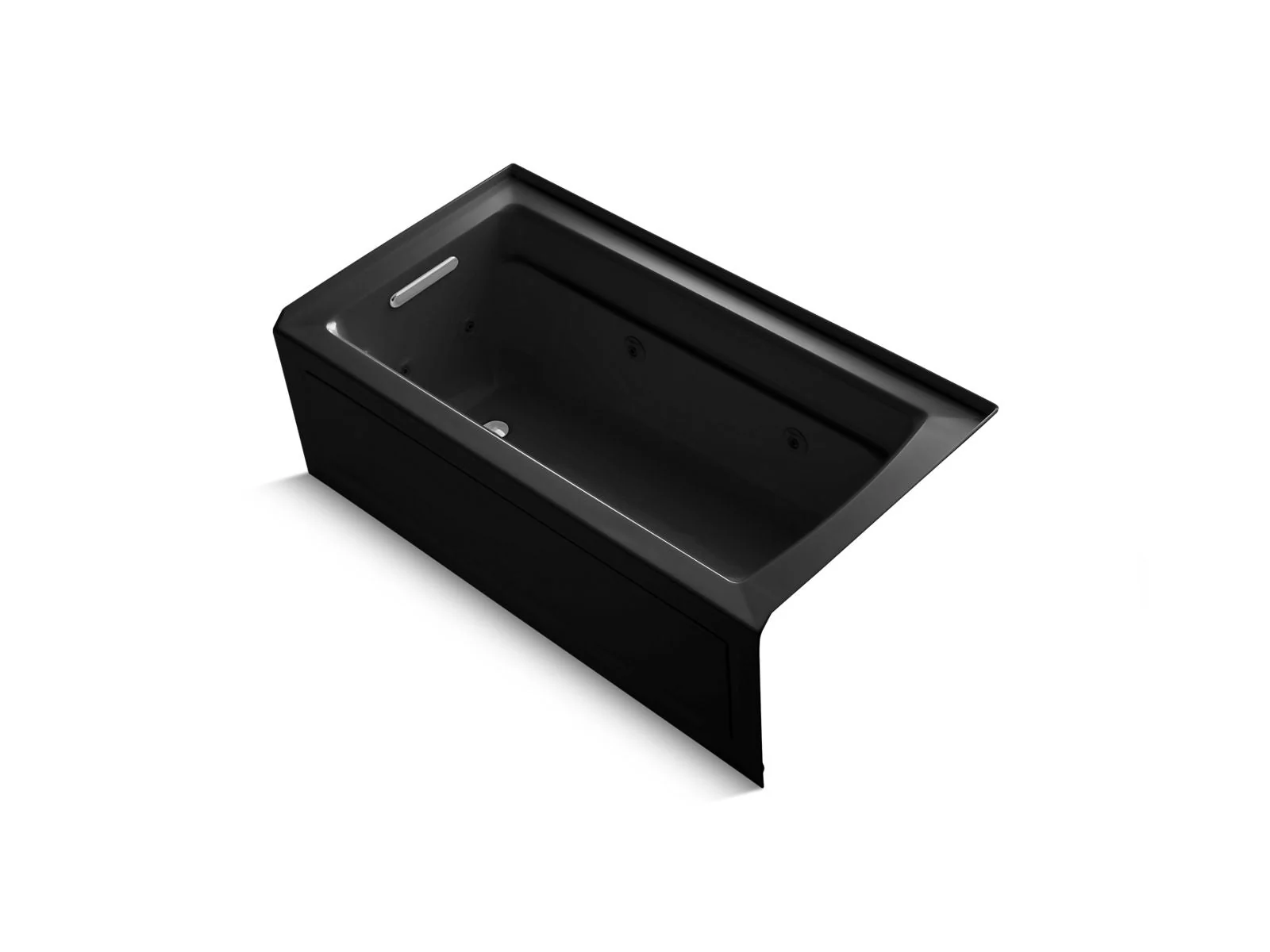 KOHLER K-1122-HL Archer 60" x 32" alcove heated whirlpool bath, left drain - Image 3