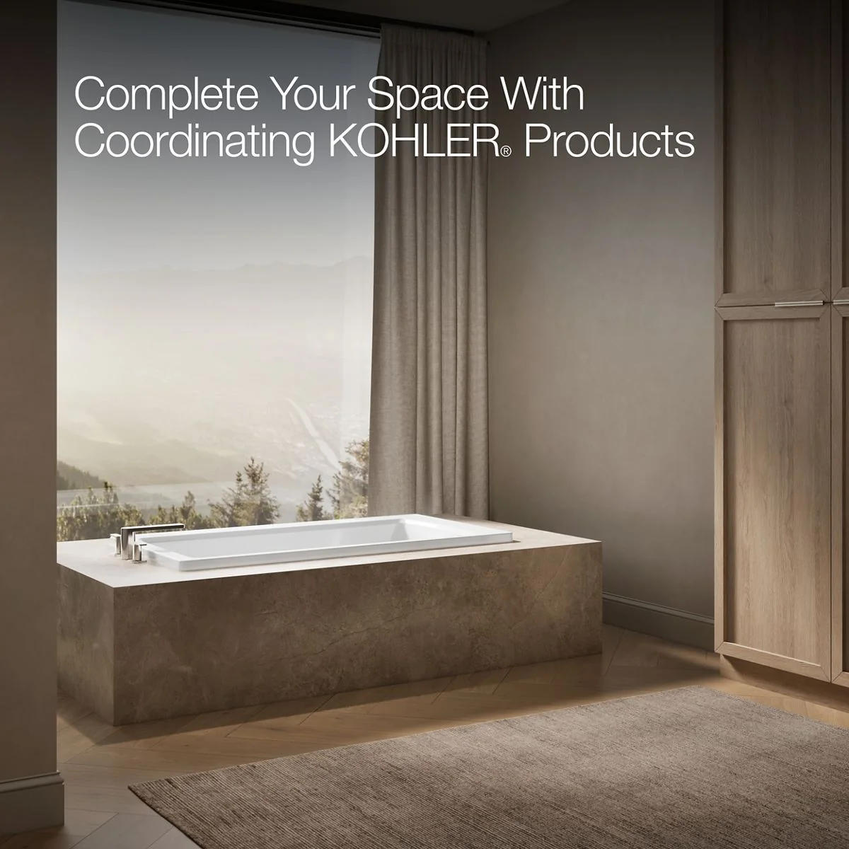 KOHLER K-1123 Archer 60" x 32" drop-in bath - Image 9