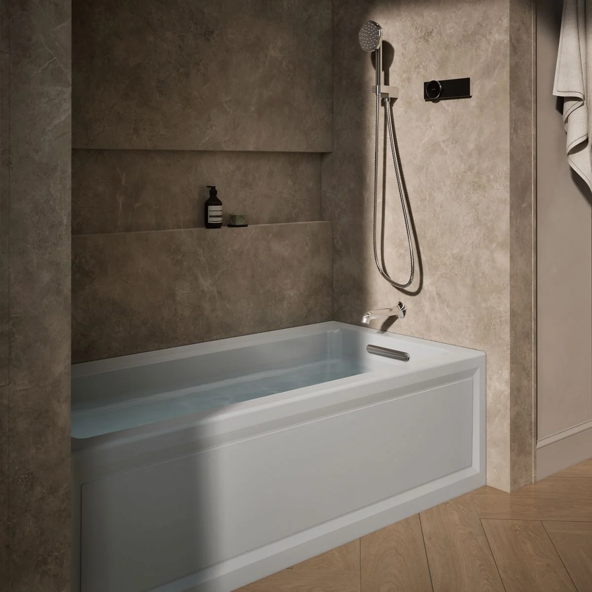 KOHLER K-1949-GHRA Archer 66" x 32" alcove Heated BubbleMassage air bath, right drain - Image 19