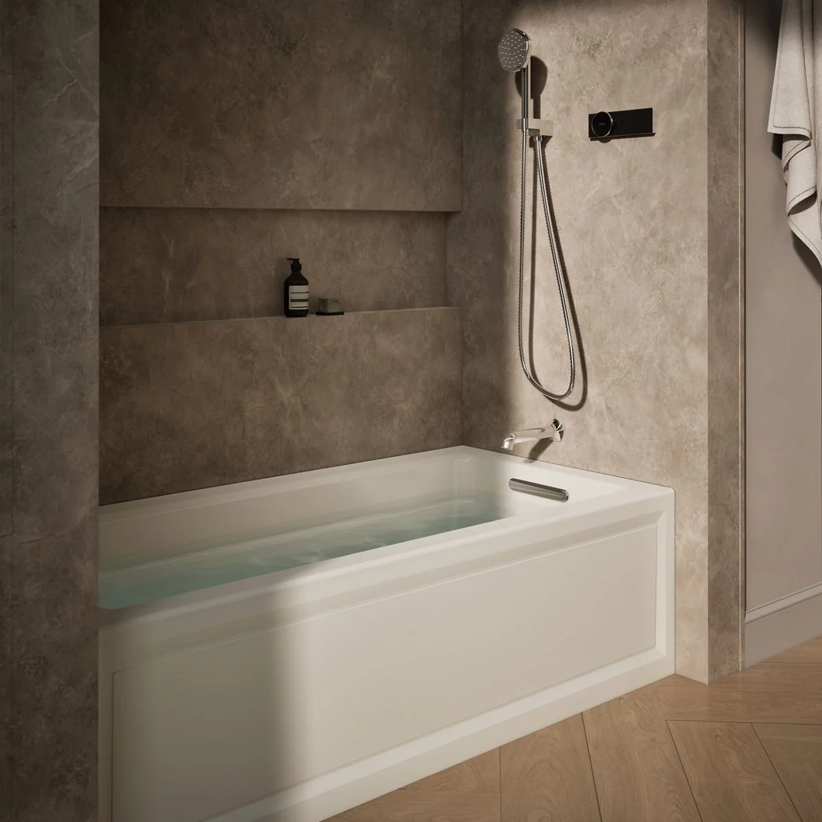 KOHLER K-1949-GHRA Archer 66" x 32" alcove Heated BubbleMassage air bath, right drain - Image 24
