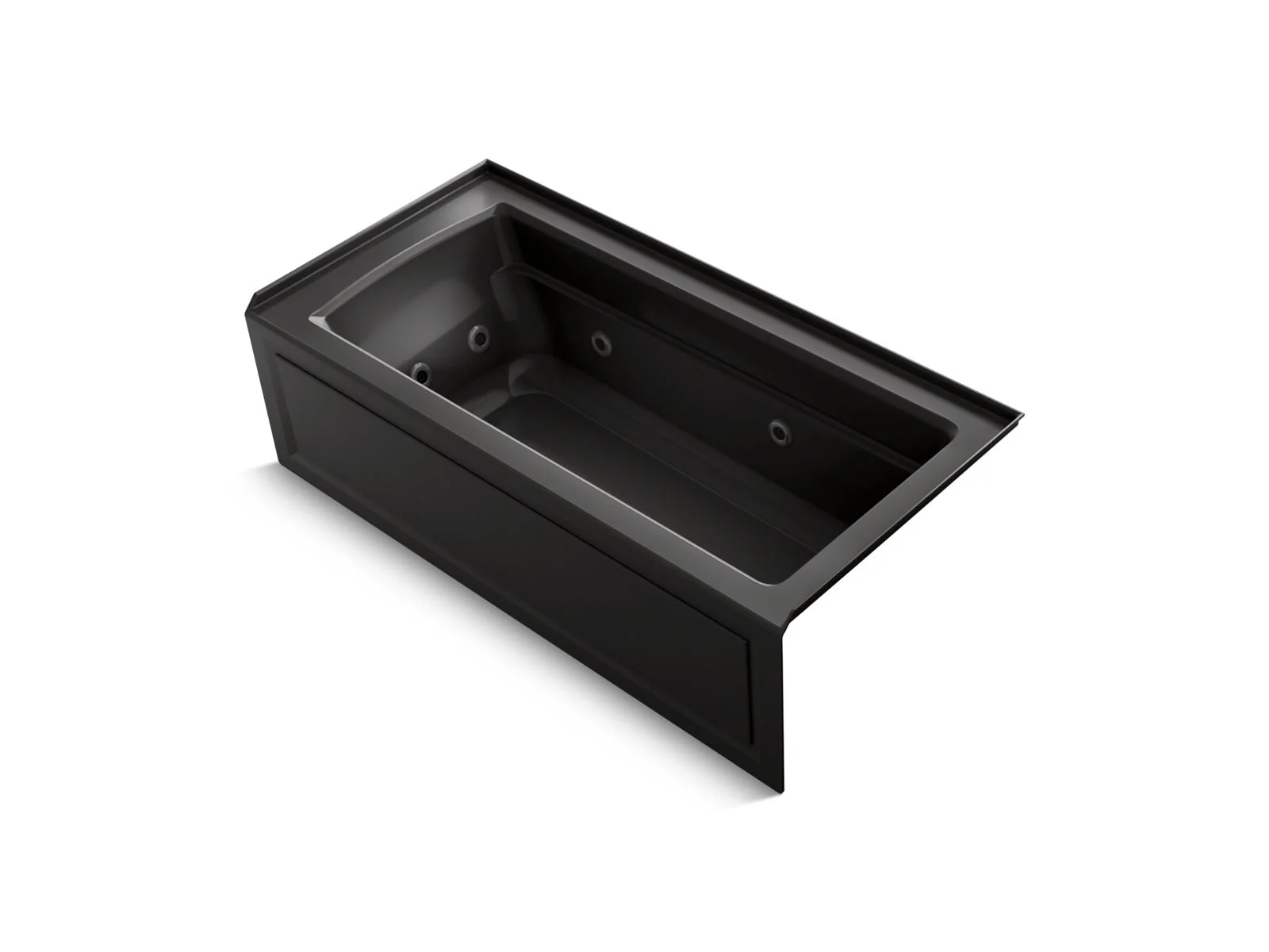 KOHLER K-1949-RAW Archer 66" x 32" alcove whirlpool bath with Bask heated surface, right drain - Image 3