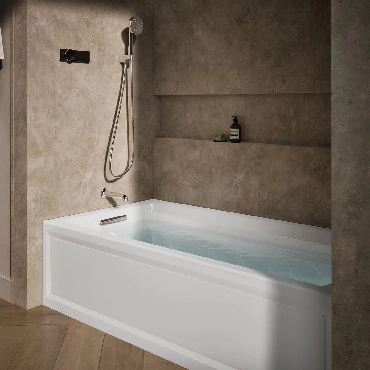 KOHLER K-1124-GHLA Archer 72" x 36" alcove Heated BubbleMassage air bath, left drain - Image 8