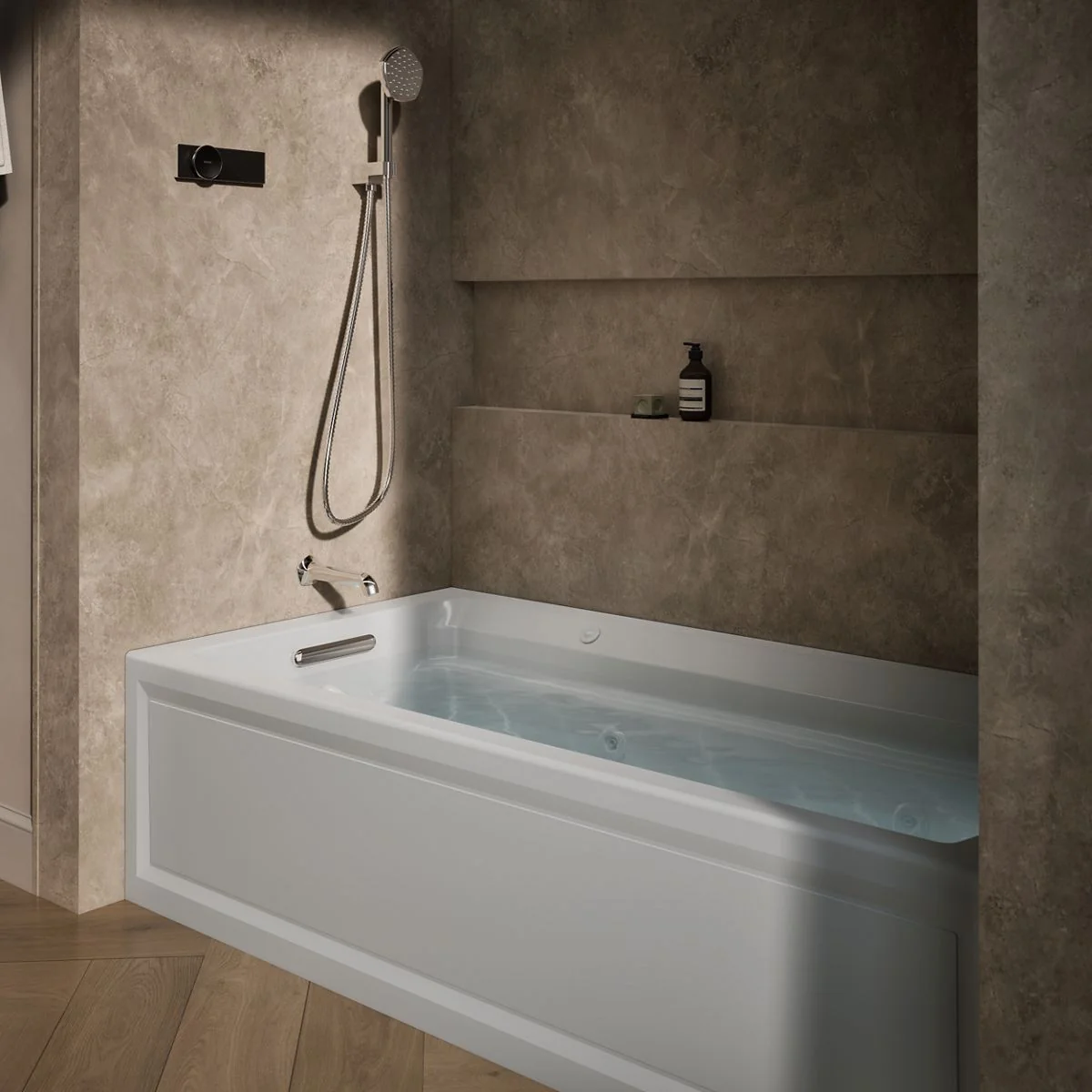KOHLER K-1124-XGHLA Archer 72" x 36" alcove Heated BubbleMassage air bath and whirlpool, left drain - Image 13