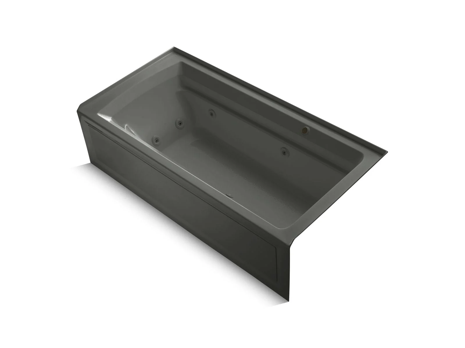 KOHLER K-1124-RAW Archer 72" x 36" alcove whirlpool bath with Bask heated surface, right drain - Image 2