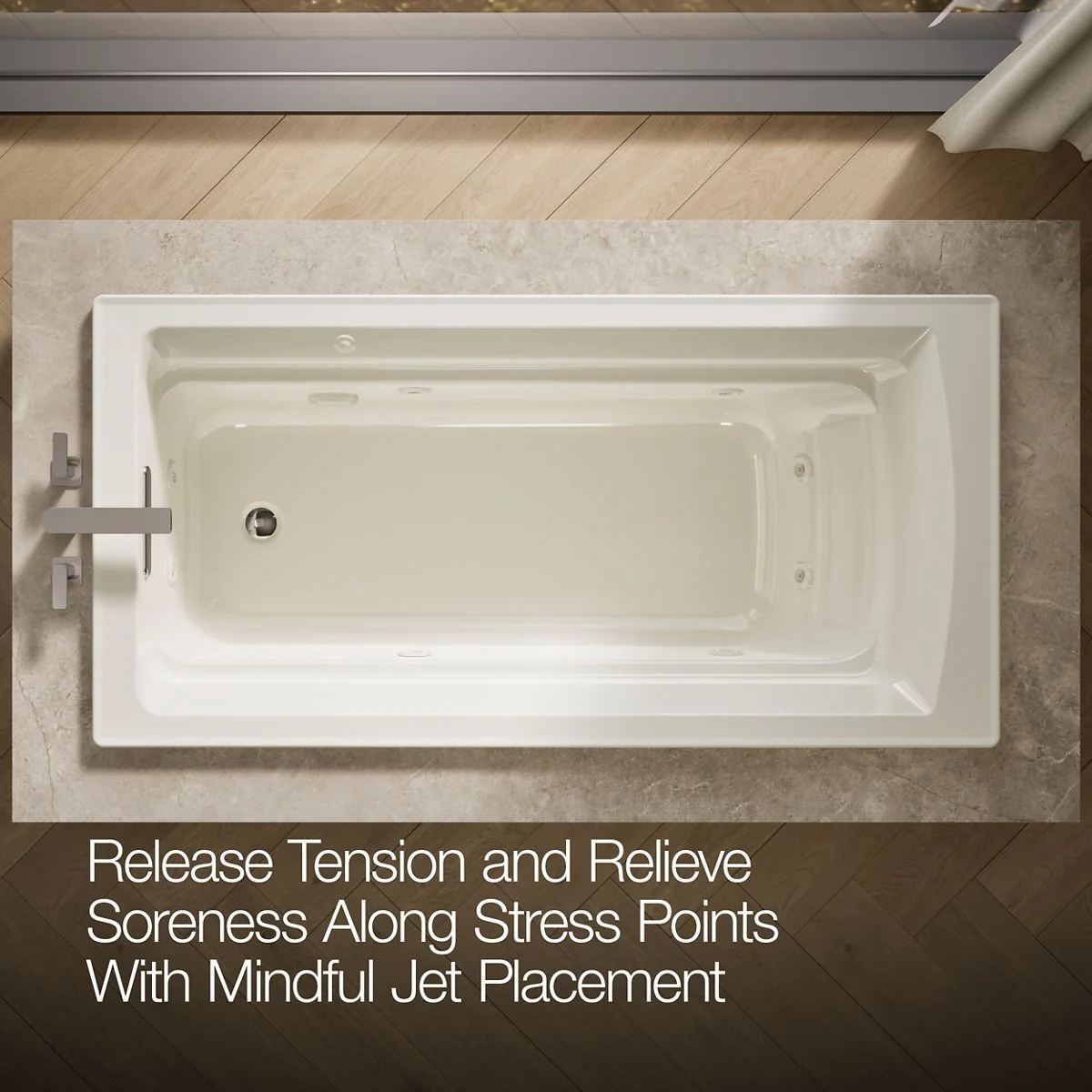 KOHLER K-1124 Archer 72" x 36" drop-in whirlpool bath - Image 26