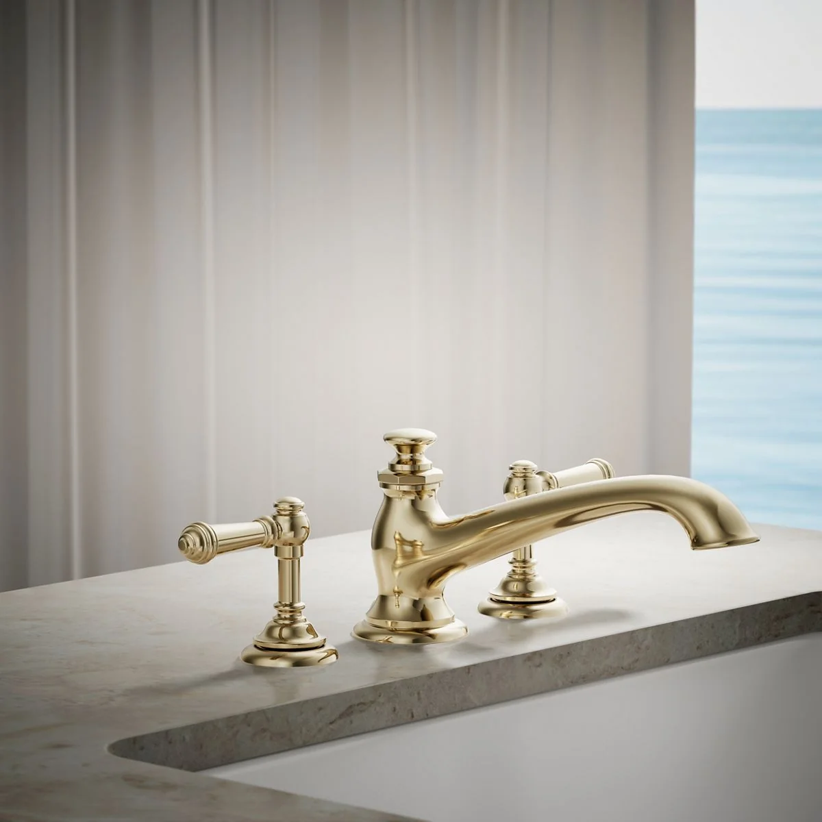 KOHLER K-72777 Artifacts Deck-mount bath spout with flare design - Image 34