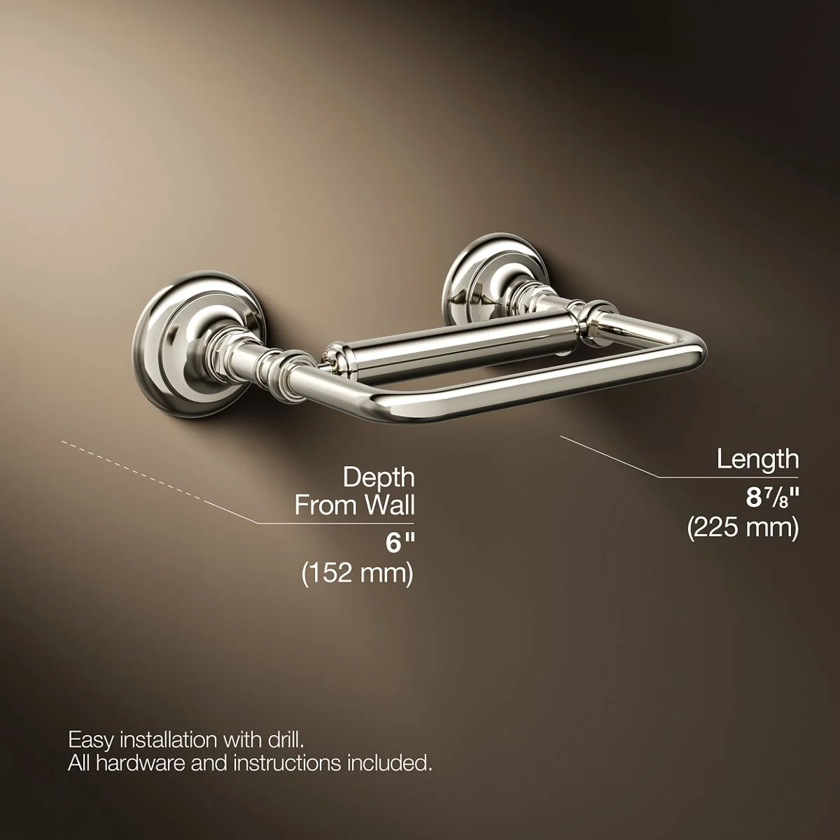 KOHLER K-72573 Artifacts Pivoting toilet paper holder - Image 40