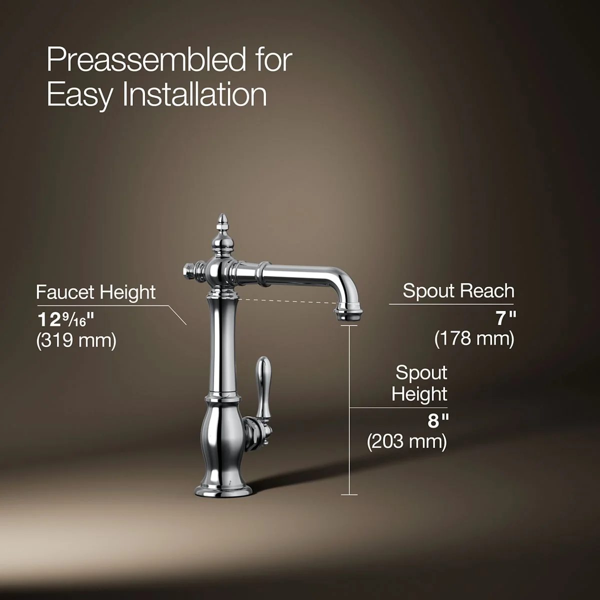 KOHLER K-99267 Artifacts Single-handle bar sink faucet - Image 30