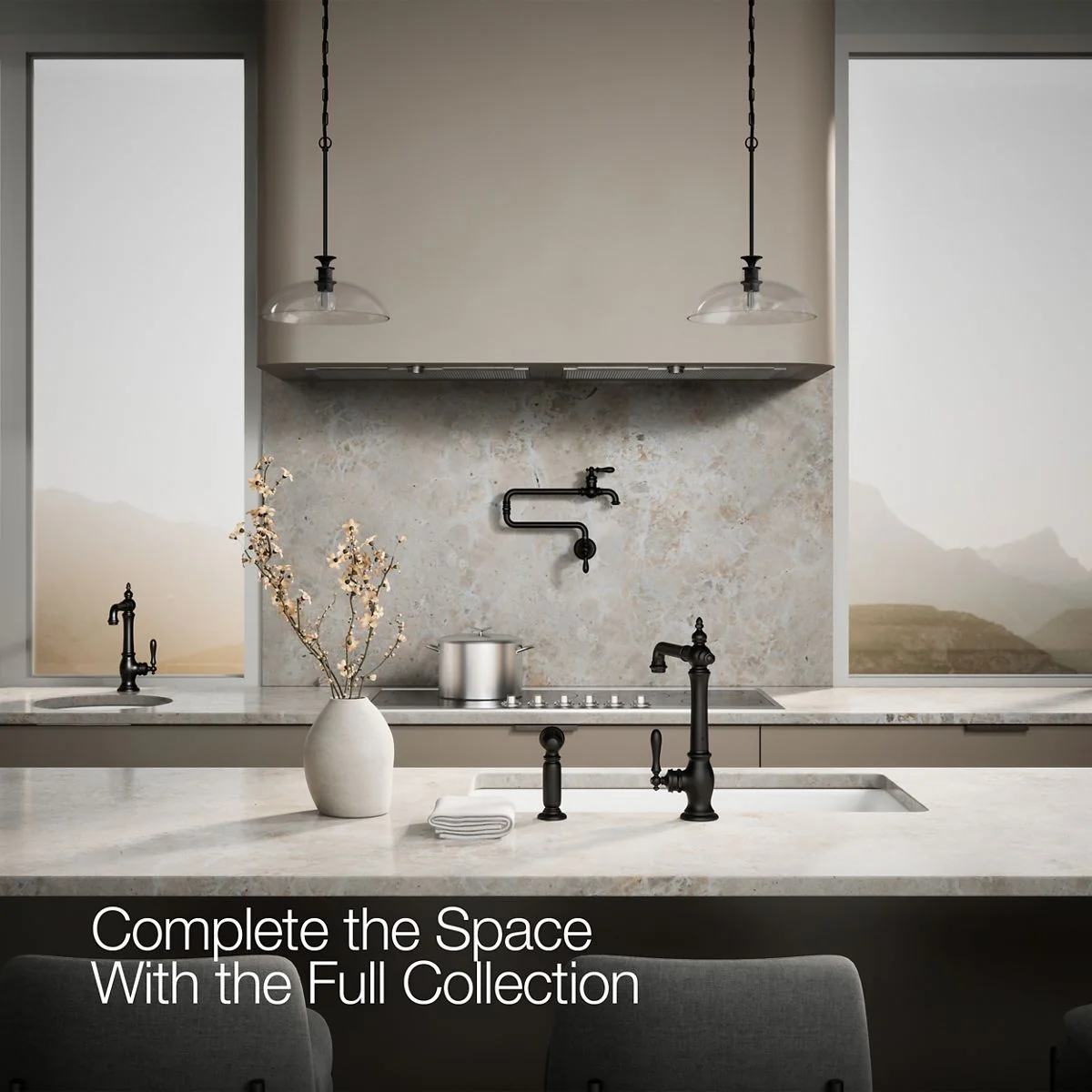 KOHLER K-99265 Artifacts Single-handle kitchen sink faucet with side sprayer - Image 18