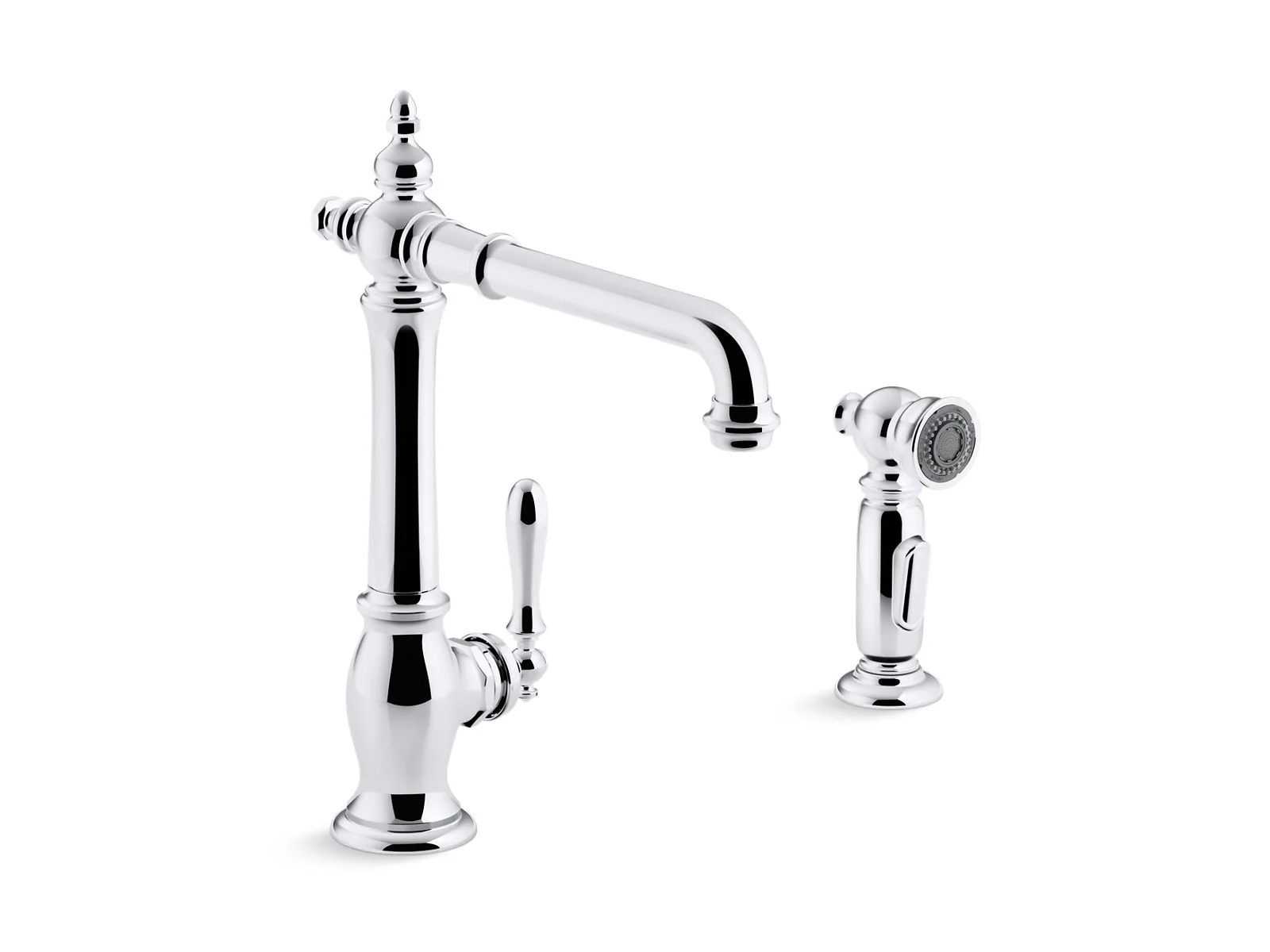 KOHLER K-99265 Artifacts Single-handle kitchen sink faucet with side sprayer - Image 6