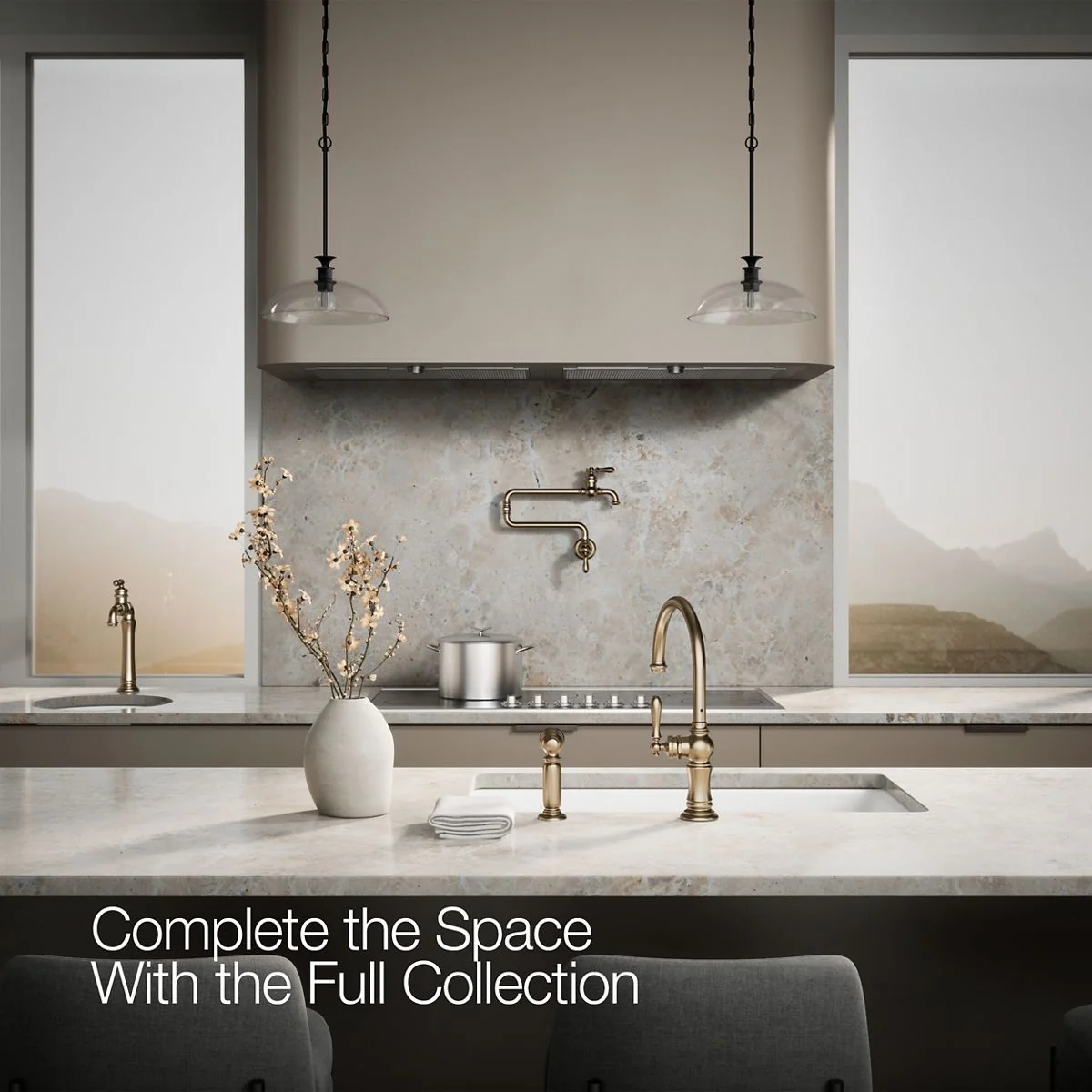 KOHLER K-99262 Artifacts Single-handle kitchen sink faucet with two-function sprayhead - Image 28