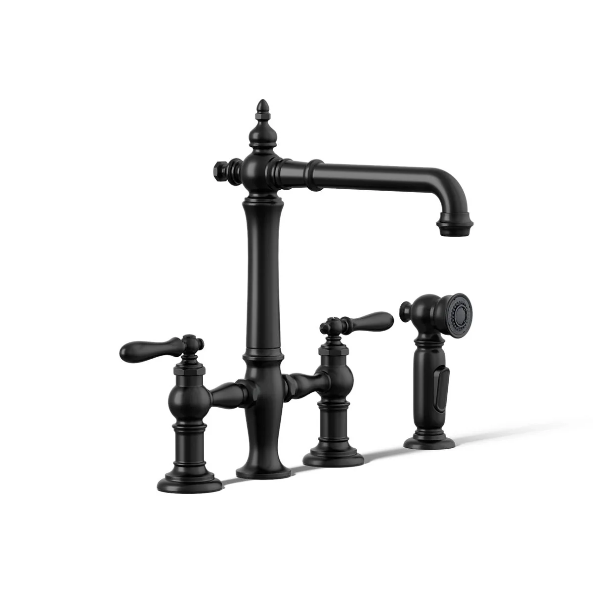 KOHLER K-76519-4 Artifacts Three-hole bridge kitchen sink faucet with side sprayer - Image 23